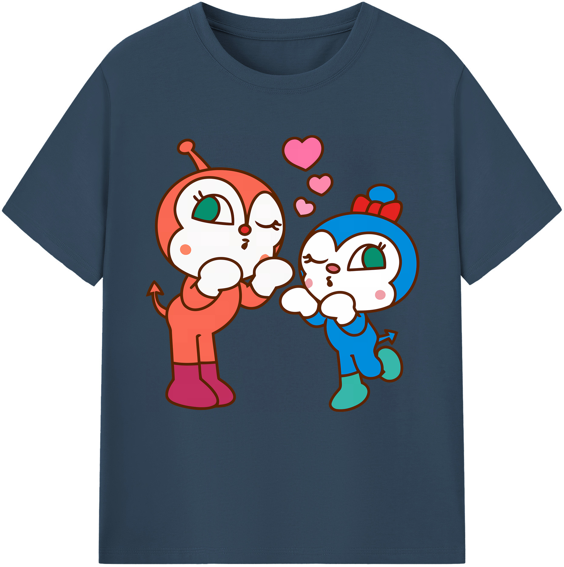 （画像用） アンパンマン Anpanman レディースカジュアルプリントTシャツ（綿100％）