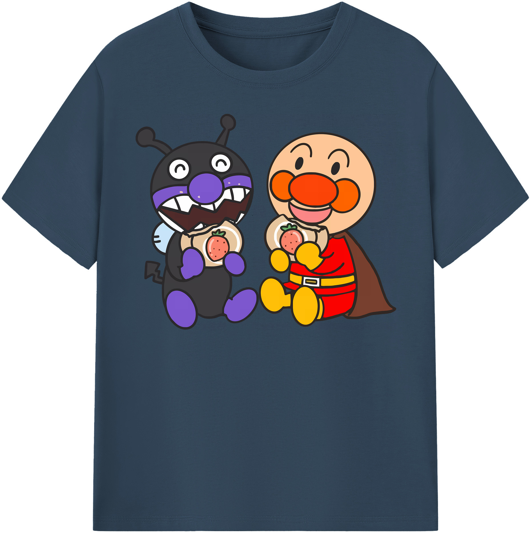 （画像用） アンパンマン Anpanman レディースカジュアルプリントTシャツ（綿100％）