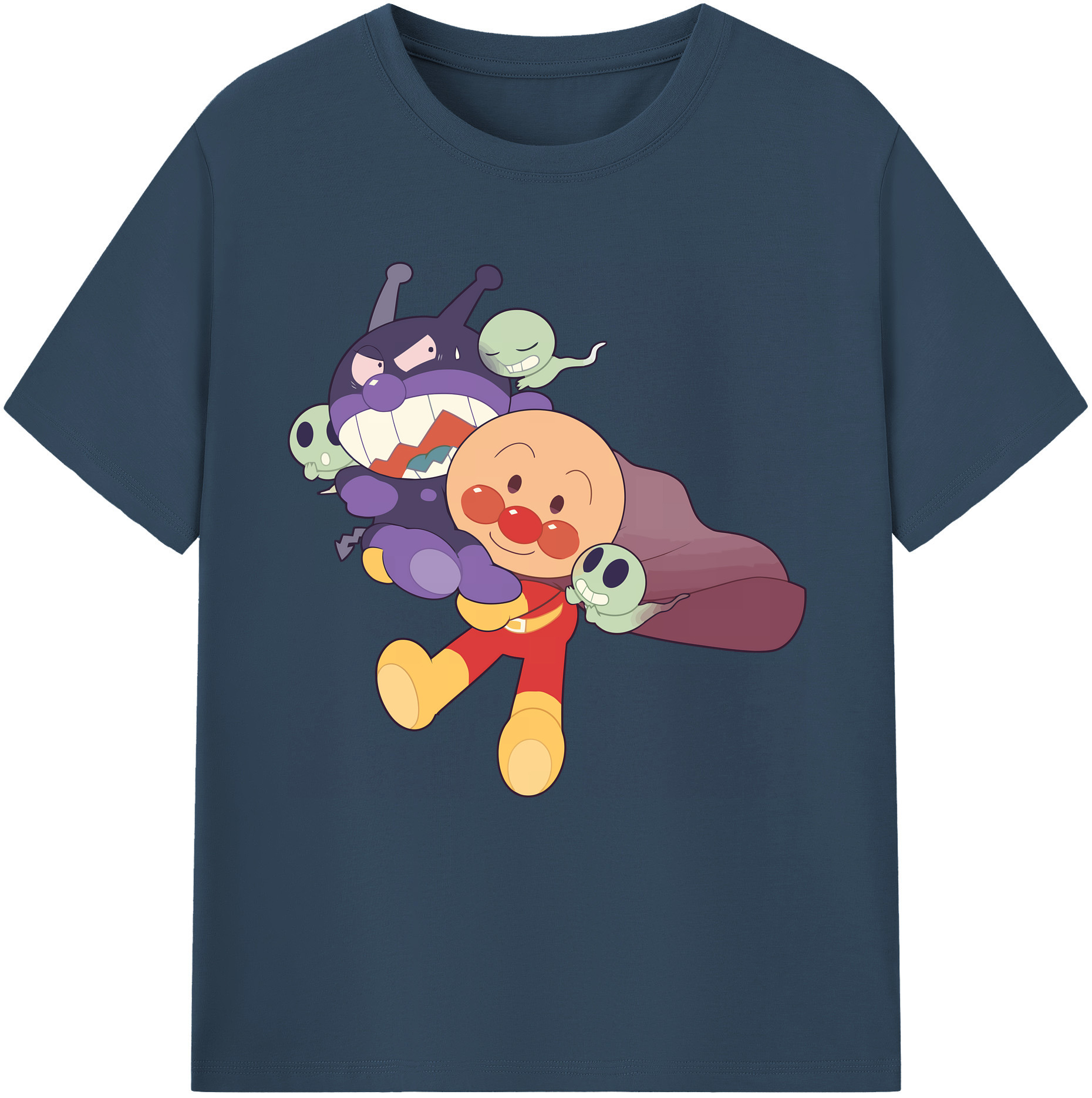 （画像用） アンパンマン Anpanman レディースカジュアルプリントTシャツ（綿100％）