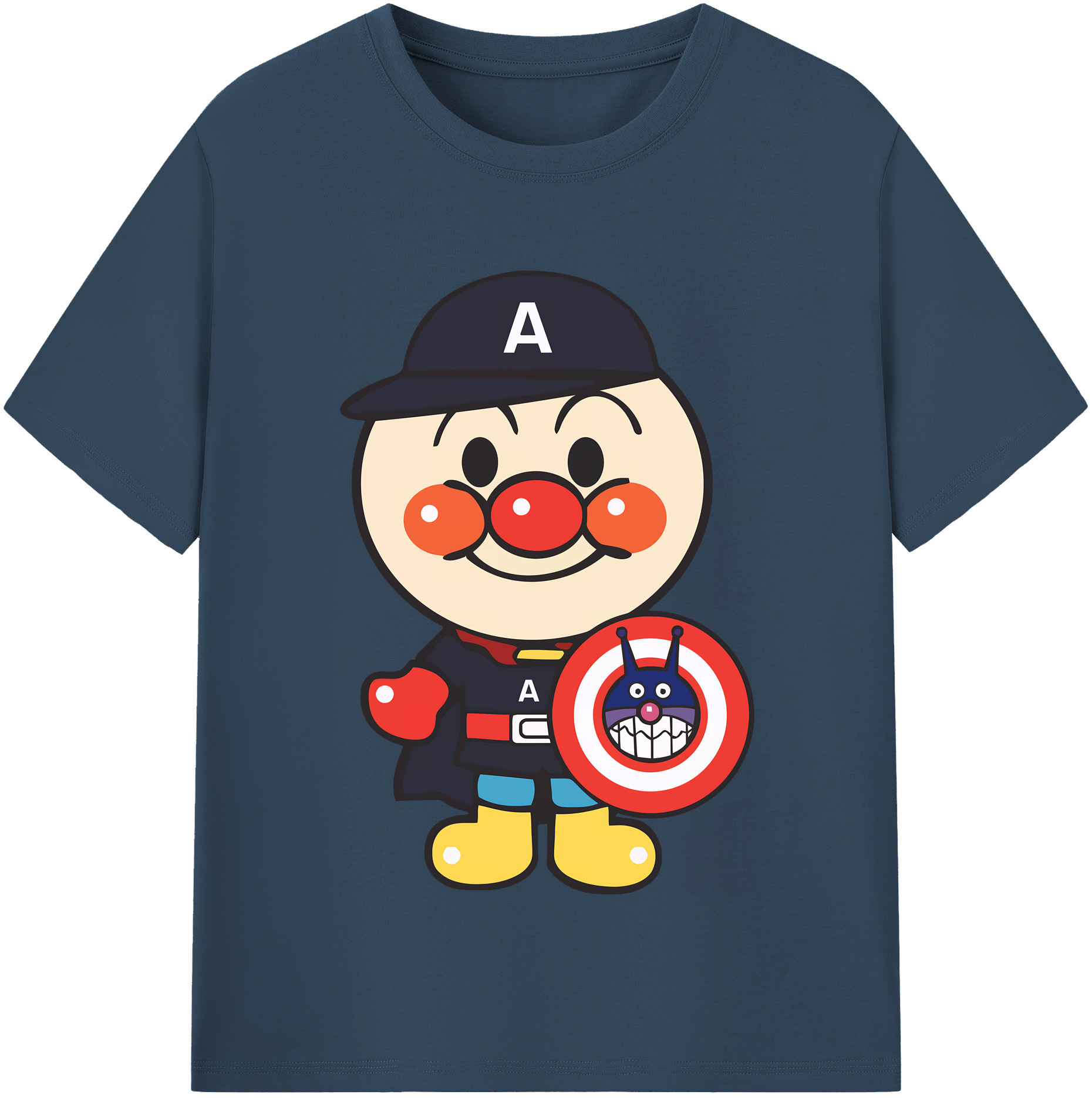 （画像用） アンパンマン Anpanman レディースカジュアルプリントTシャツ（綿100％）