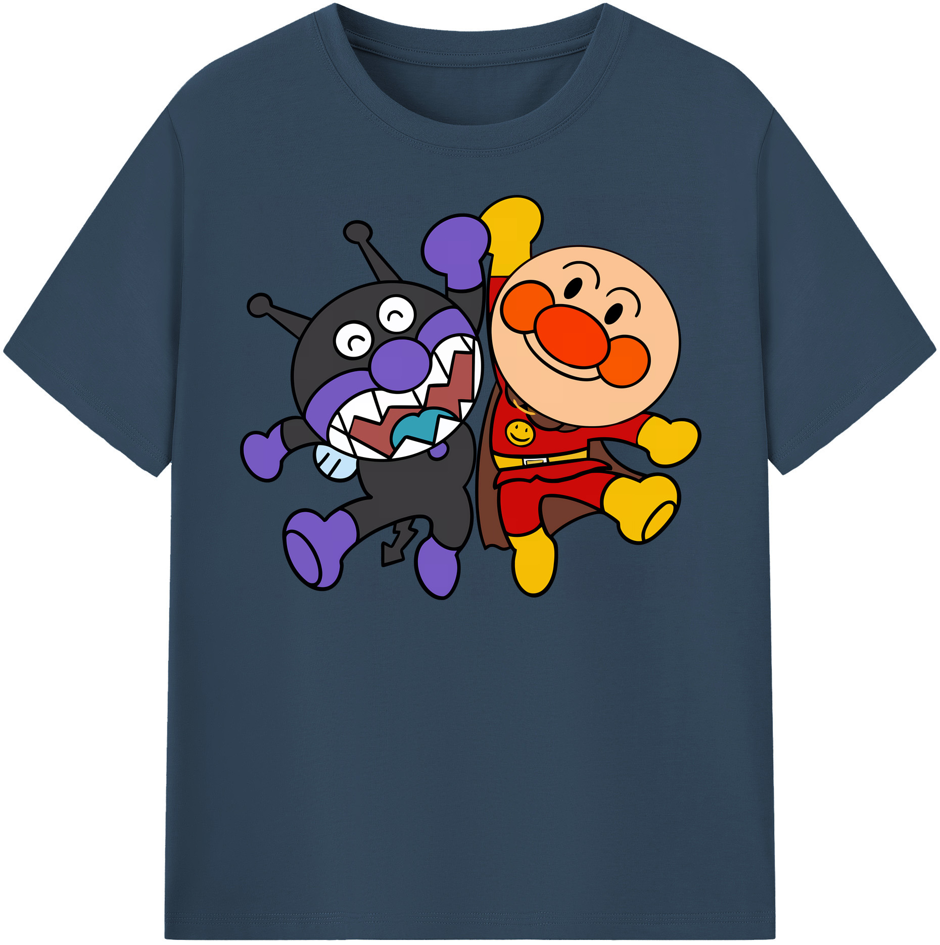 （画像用） アンパンマン Anpanman レディースカジュアルプリントTシャツ（綿100％）