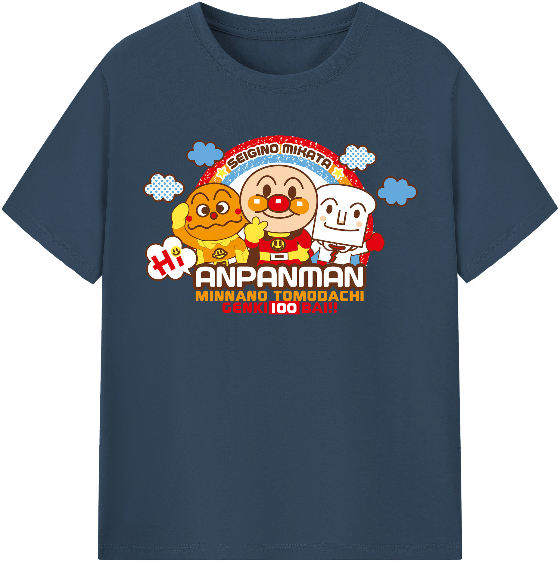 （画像用） アンパンマン Anpanman レディースカジュアルプリントTシャツ（綿100％）