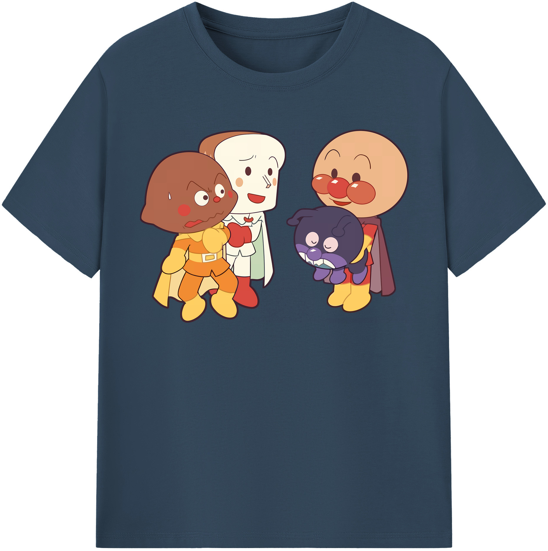 （画像用） アンパンマン Anpanman レディースカジュアルプリントTシャツ（綿100％）