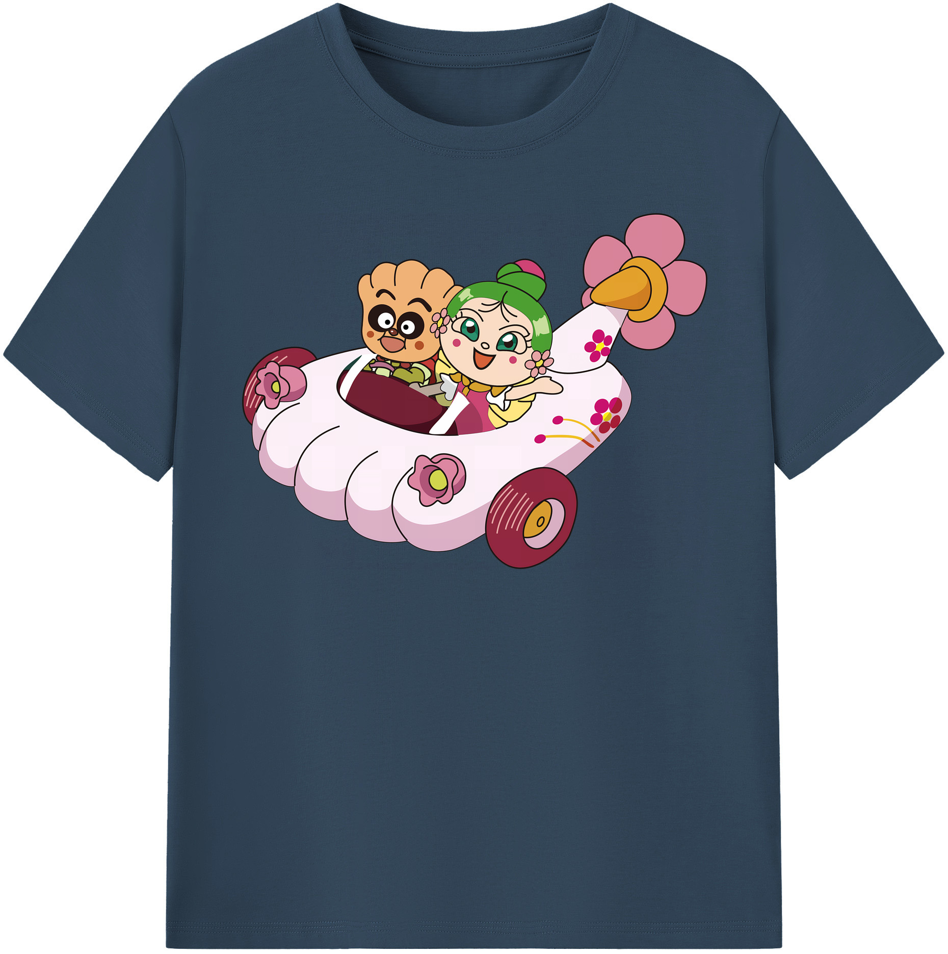 （画像用） アンパンマン Anpanman レディースカジュアルプリントTシャツ（綿100％）