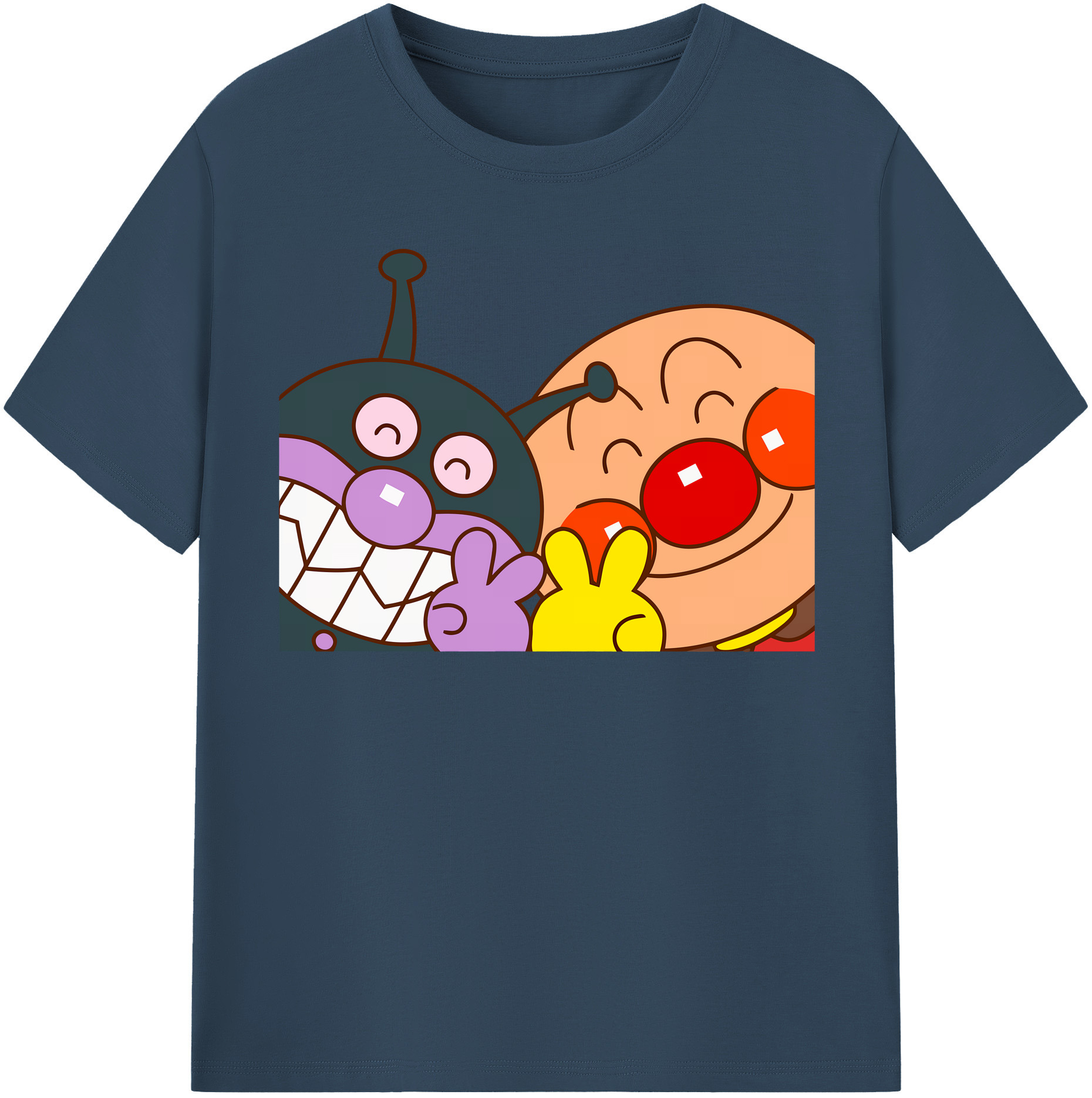 （画像用） アンパンマン Anpanman レディースカジュアルプリントTシャツ（綿100％）