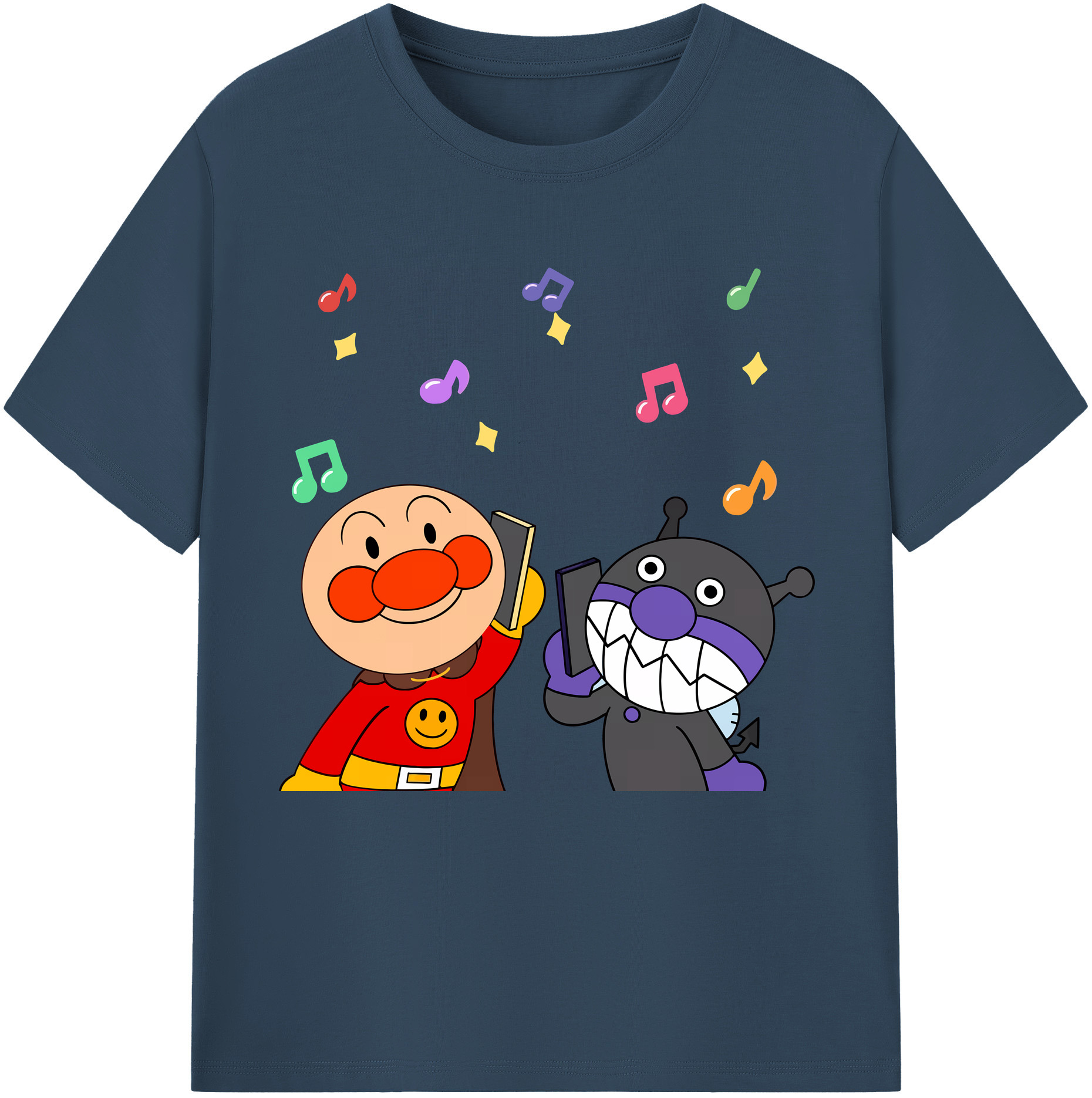 （画像用） アンパンマン Anpanman レディースカジュアルプリントTシャツ（綿100％）