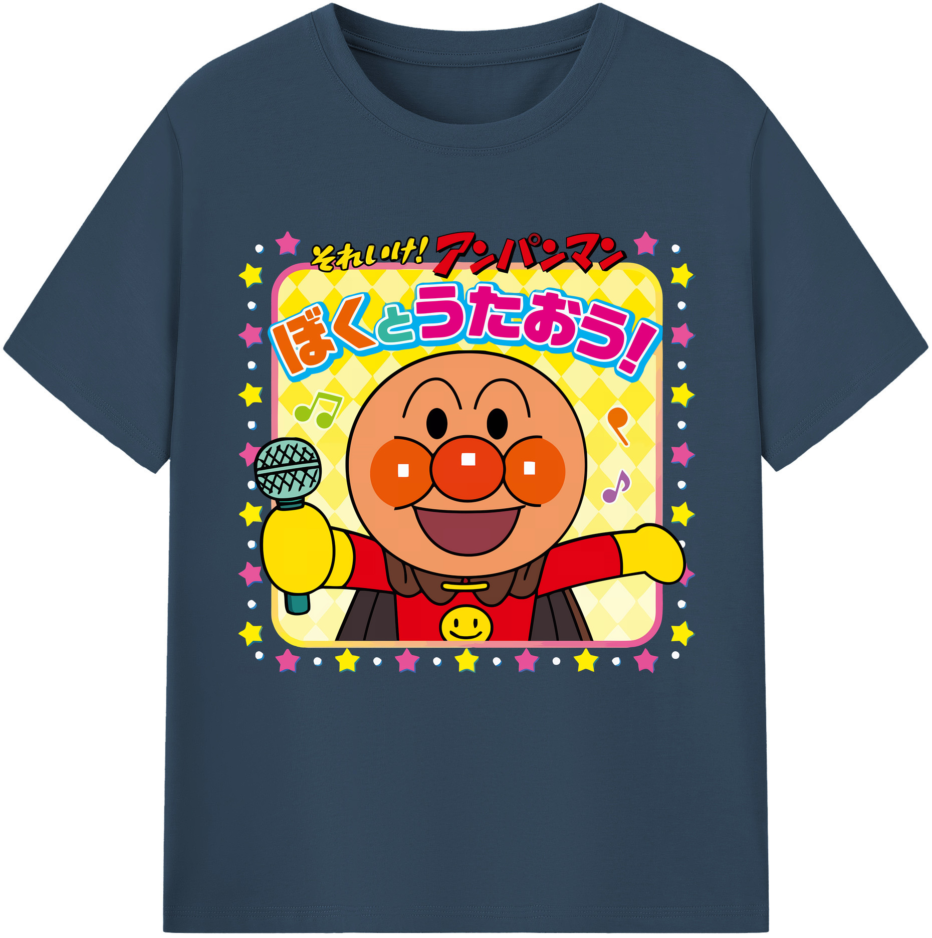 （画像用） アンパンマン Anpanman レディースカジュアルプリントTシャツ（綿100％）