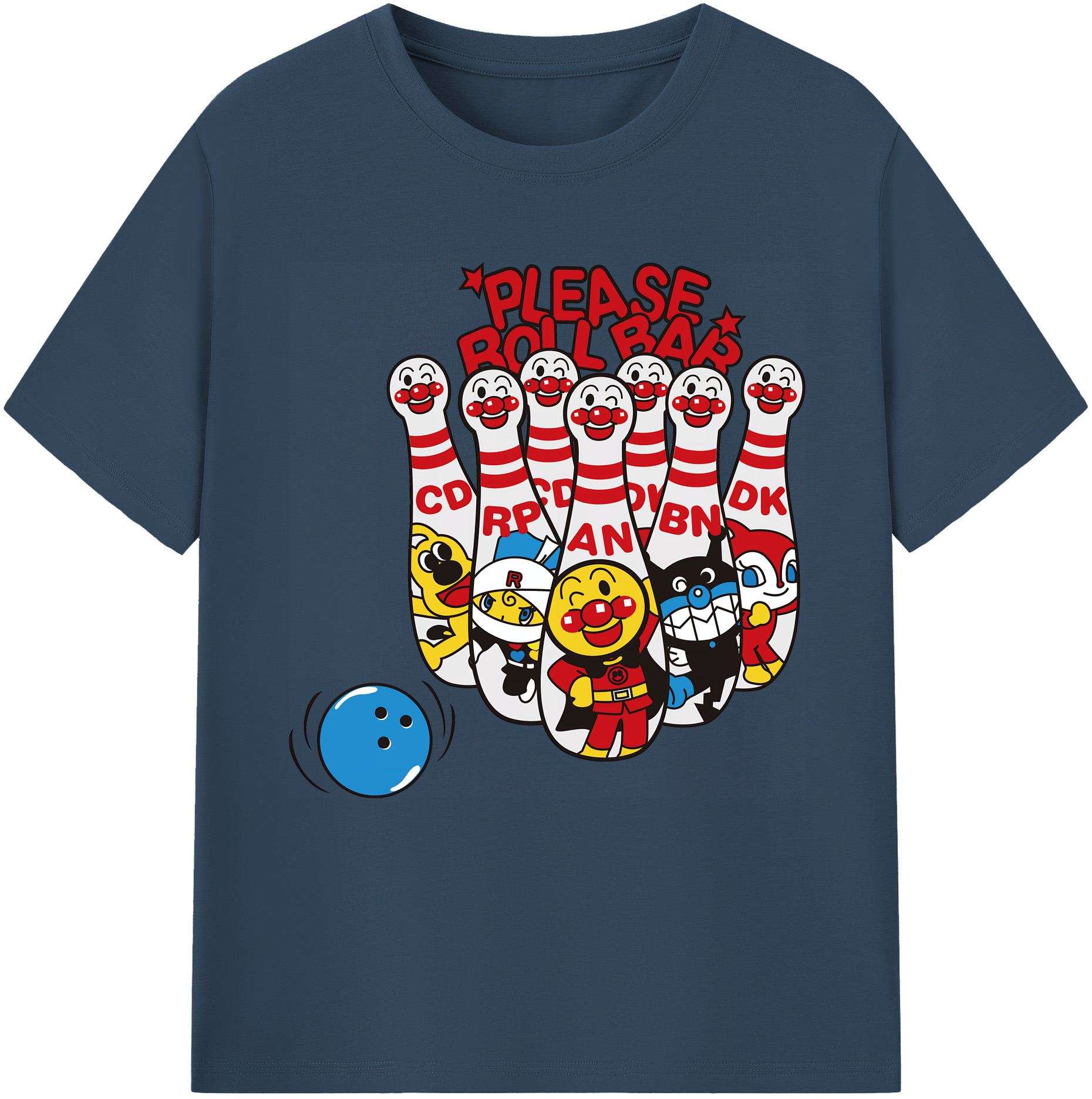 （画像用） アンパンマン Anpanman レディースカジュアルプリントTシャツ（綿100％）