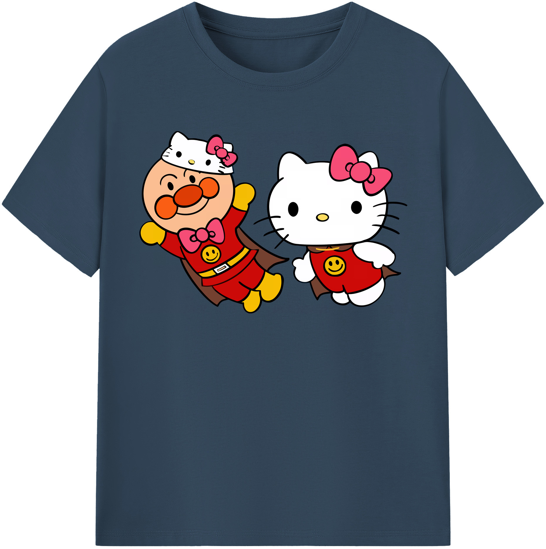 （画像用） アンパンマン Anpanman レディースカジュアルプリントTシャツ（綿100％）