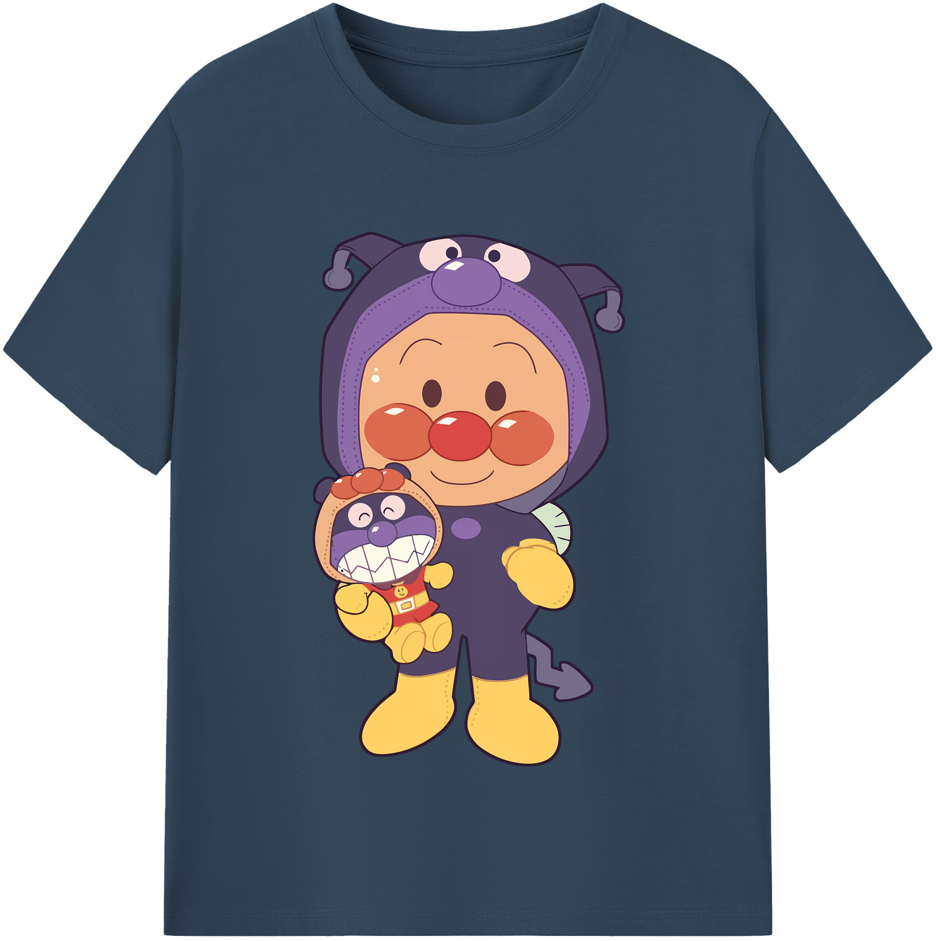 （画像用） アンパンマン Anpanman レディースカジュアルプリントTシャツ（綿100％）