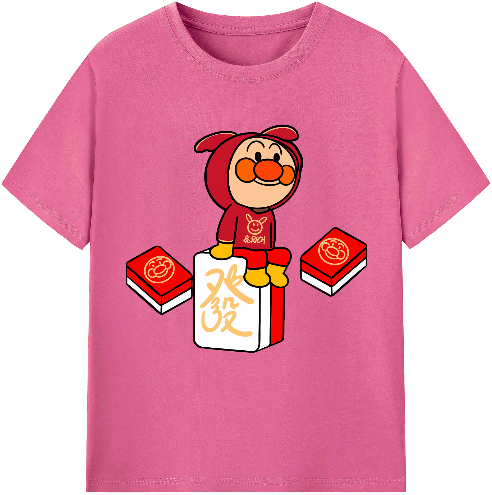 （画像用） アンパンマン Anpanman レディースカジュアルプリントTシャツ（綿100％）