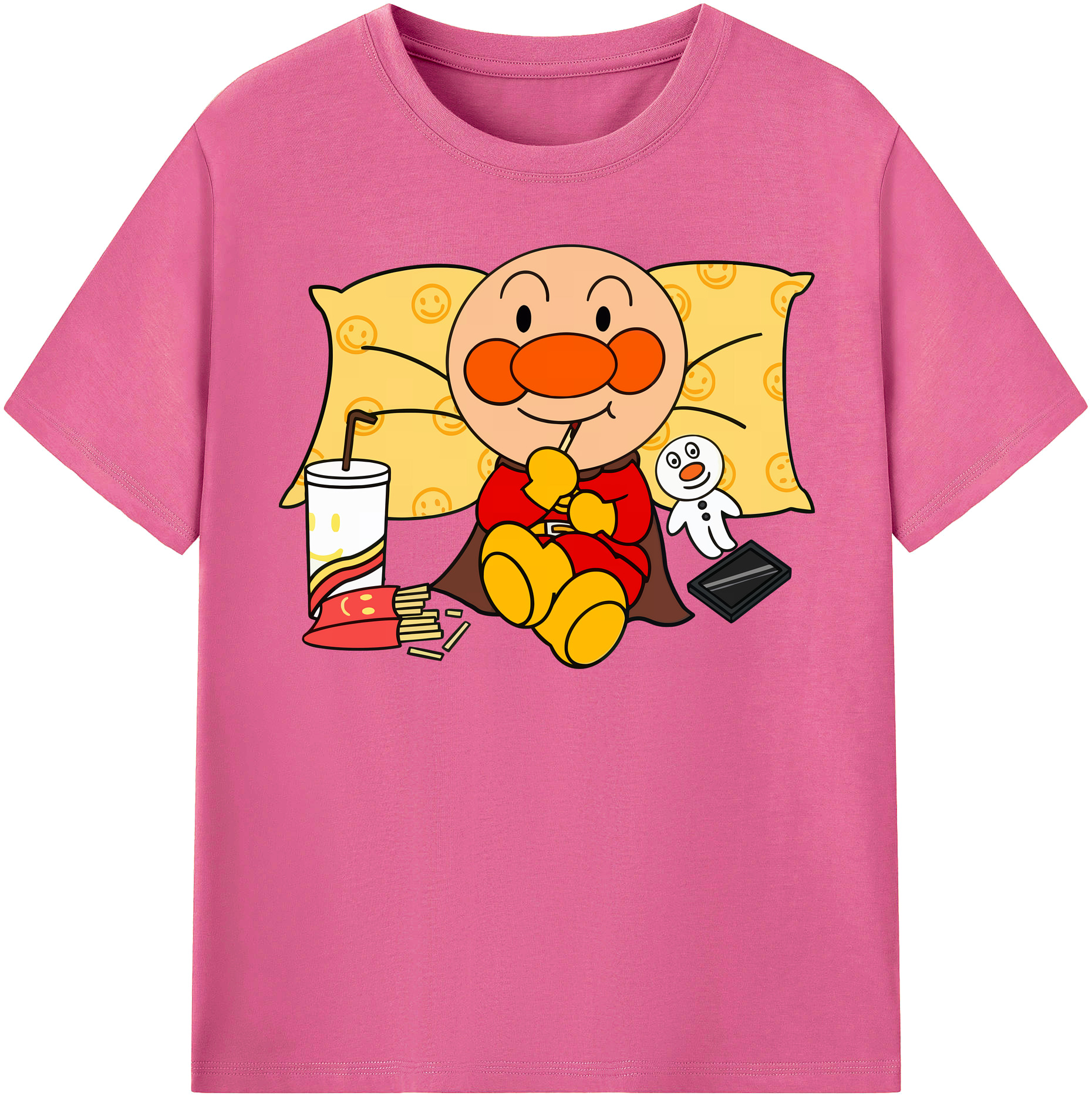 （画像用） アンパンマン Anpanman レディースカジュアルプリントTシャツ（綿100％）