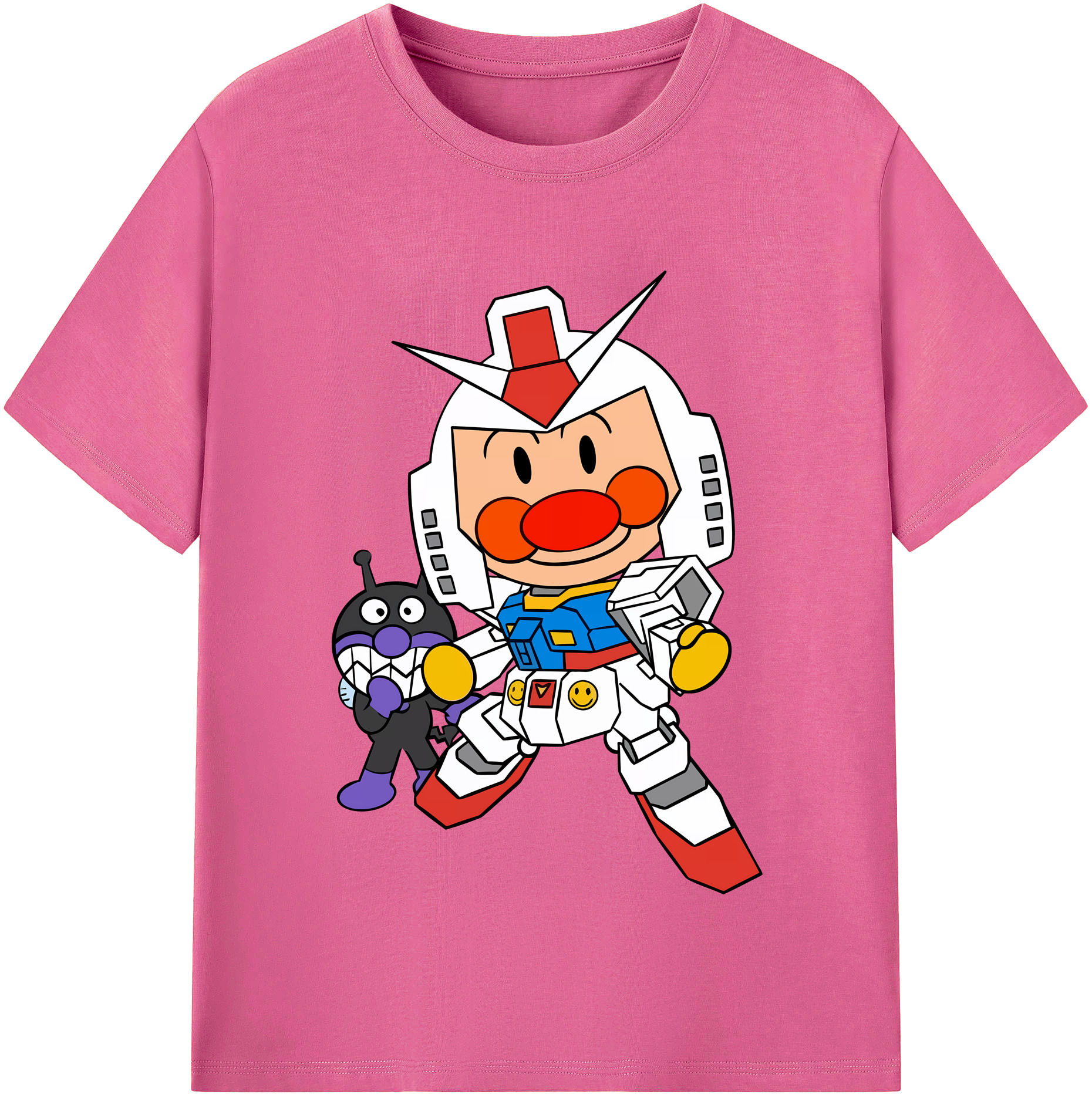 （画像用） アンパンマン Anpanman レディースカジュアルプリントTシャツ（綿100％）