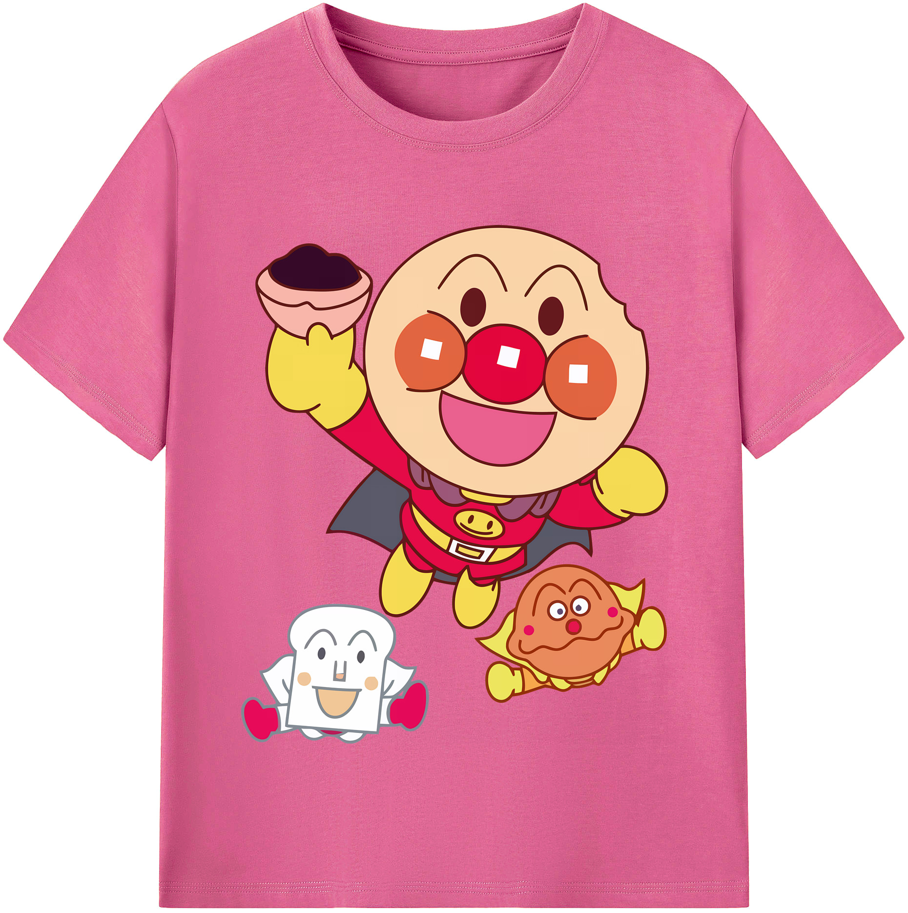 （画像用） アンパンマン Anpanman レディースカジュアルプリントTシャツ（綿100％）