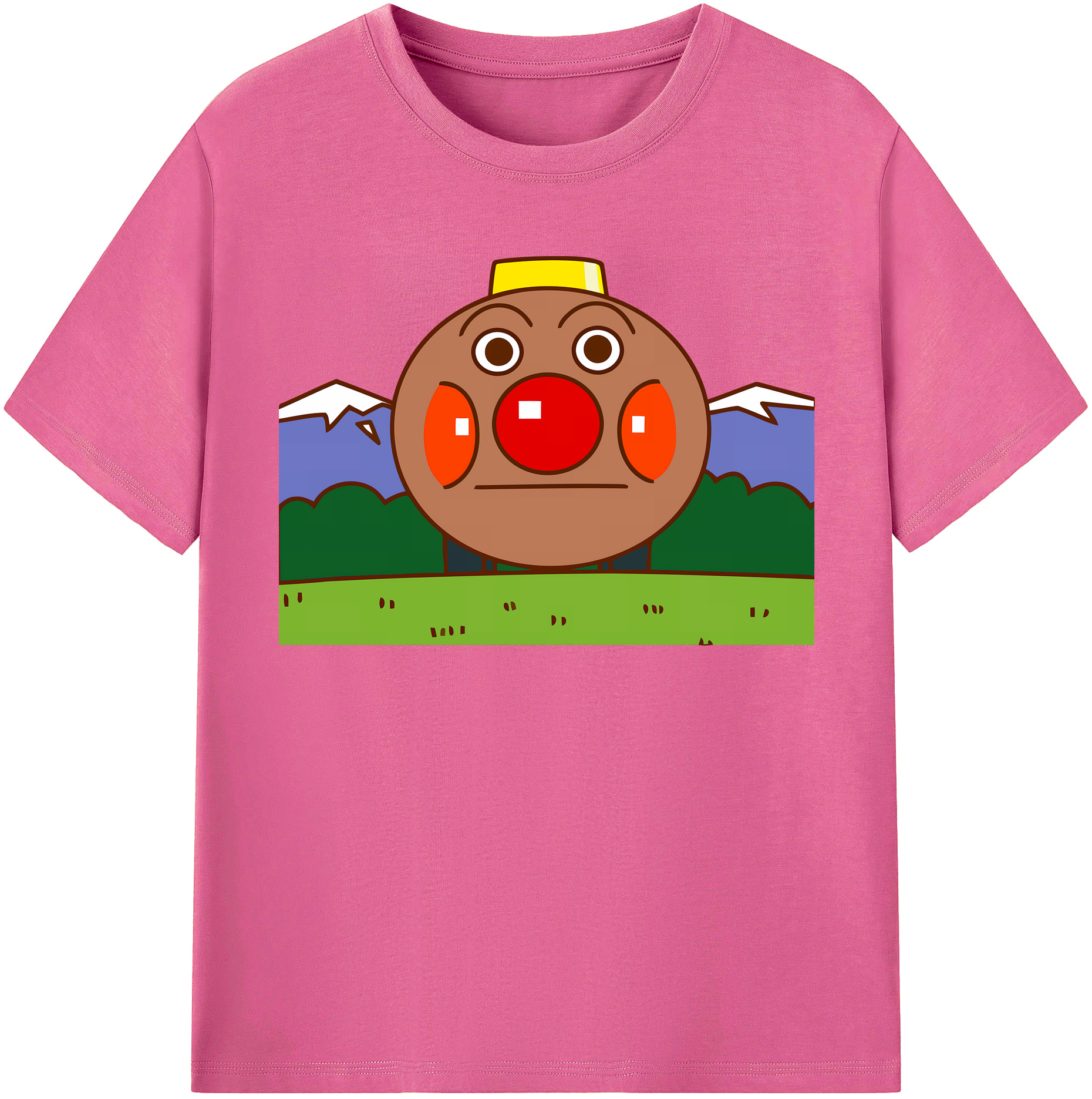 （画像用） アンパンマン Anpanman レディースカジュアルプリントTシャツ（綿100％）