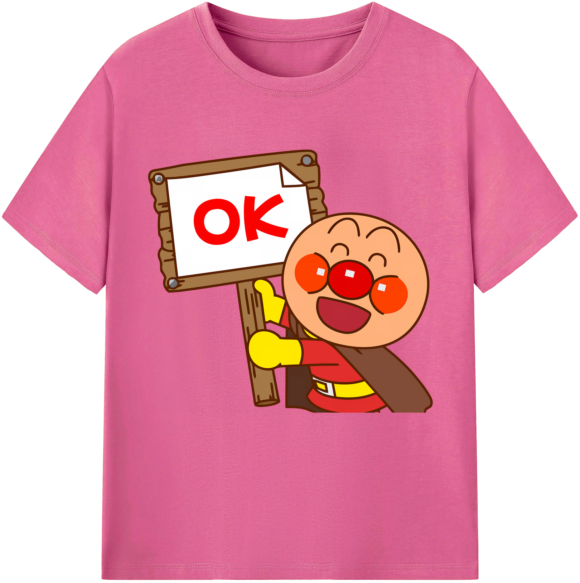 （画像用） アンパンマン Anpanman レディースカジュアルプリントTシャツ（綿100％）