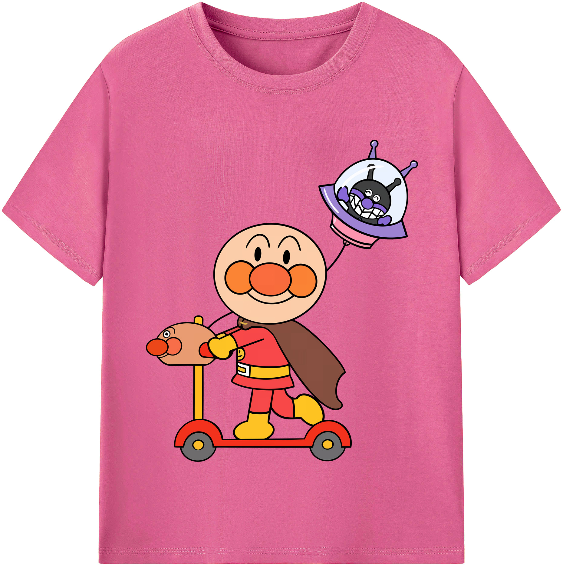 （画像用） アンパンマン Anpanman レディースカジュアルプリントTシャツ（綿100％）