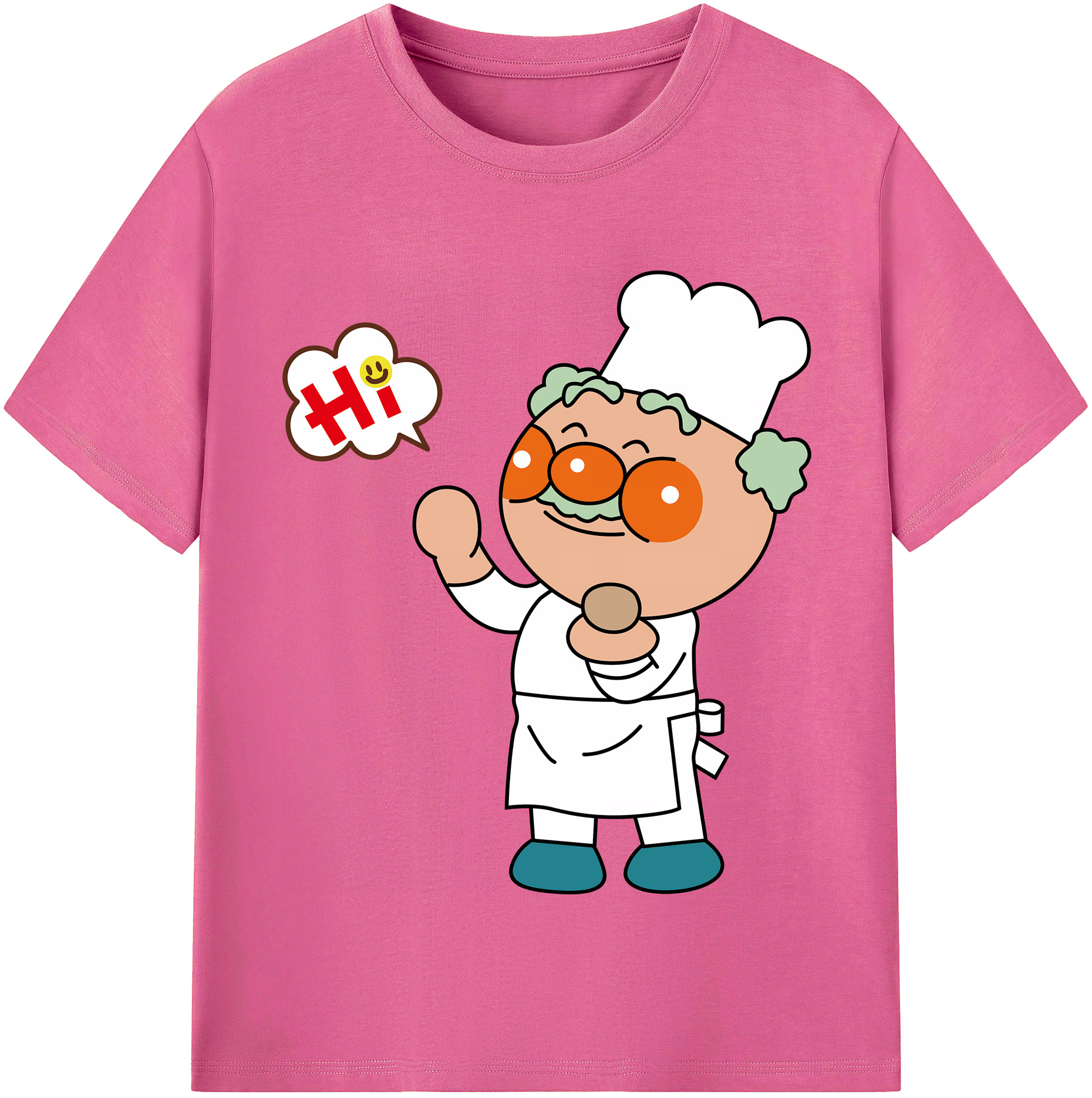 （画像用） アンパンマン Anpanman レディースカジュアルプリントTシャツ（綿100％）