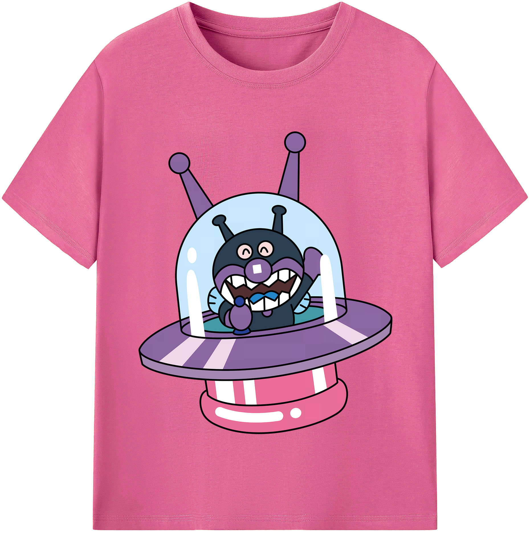 （画像用） アンパンマン Anpanman レディースカジュアルプリントTシャツ（綿100％）