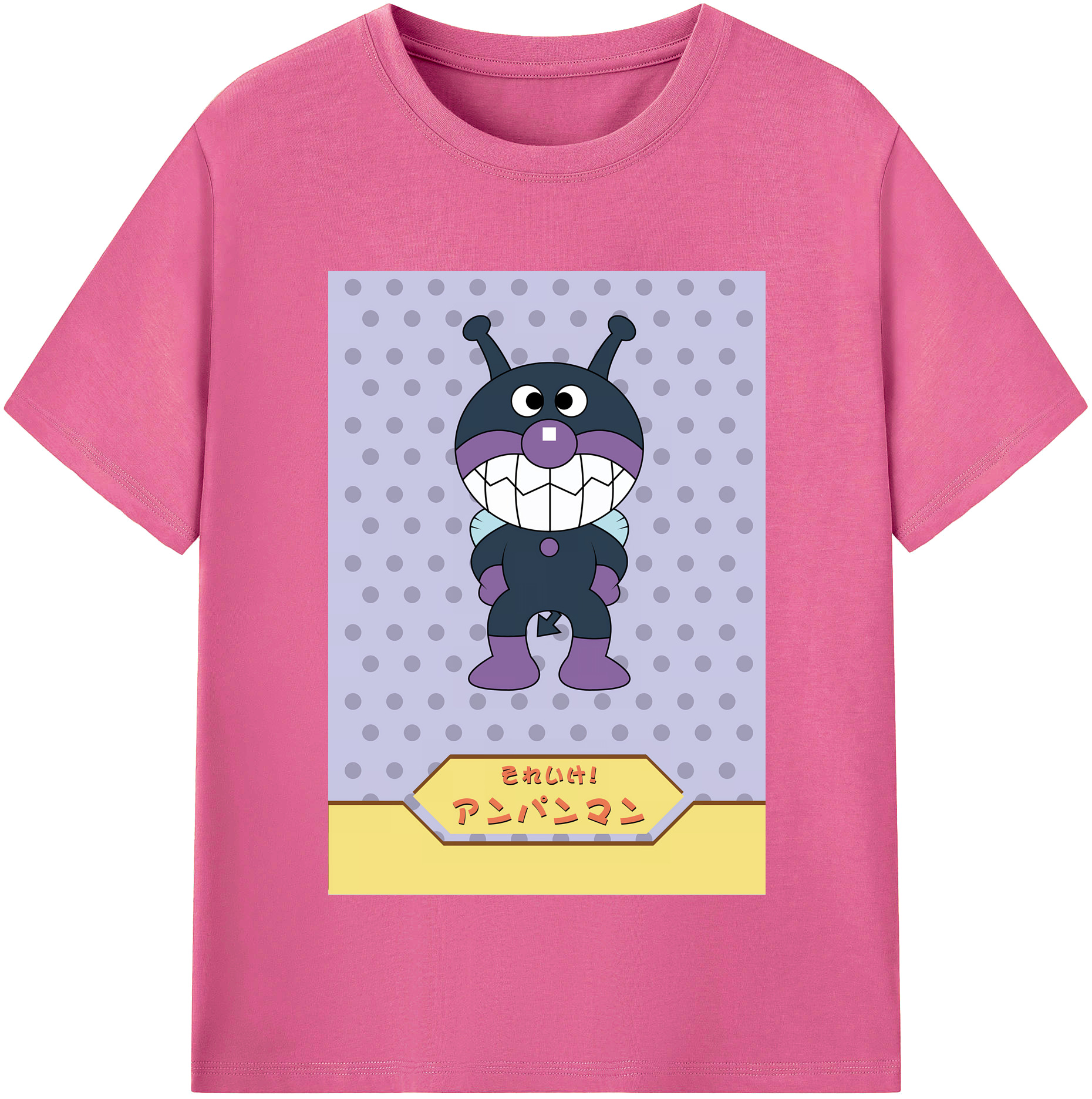 （画像用） アンパンマン Anpanman レディースカジュアルプリントTシャツ（綿100％）