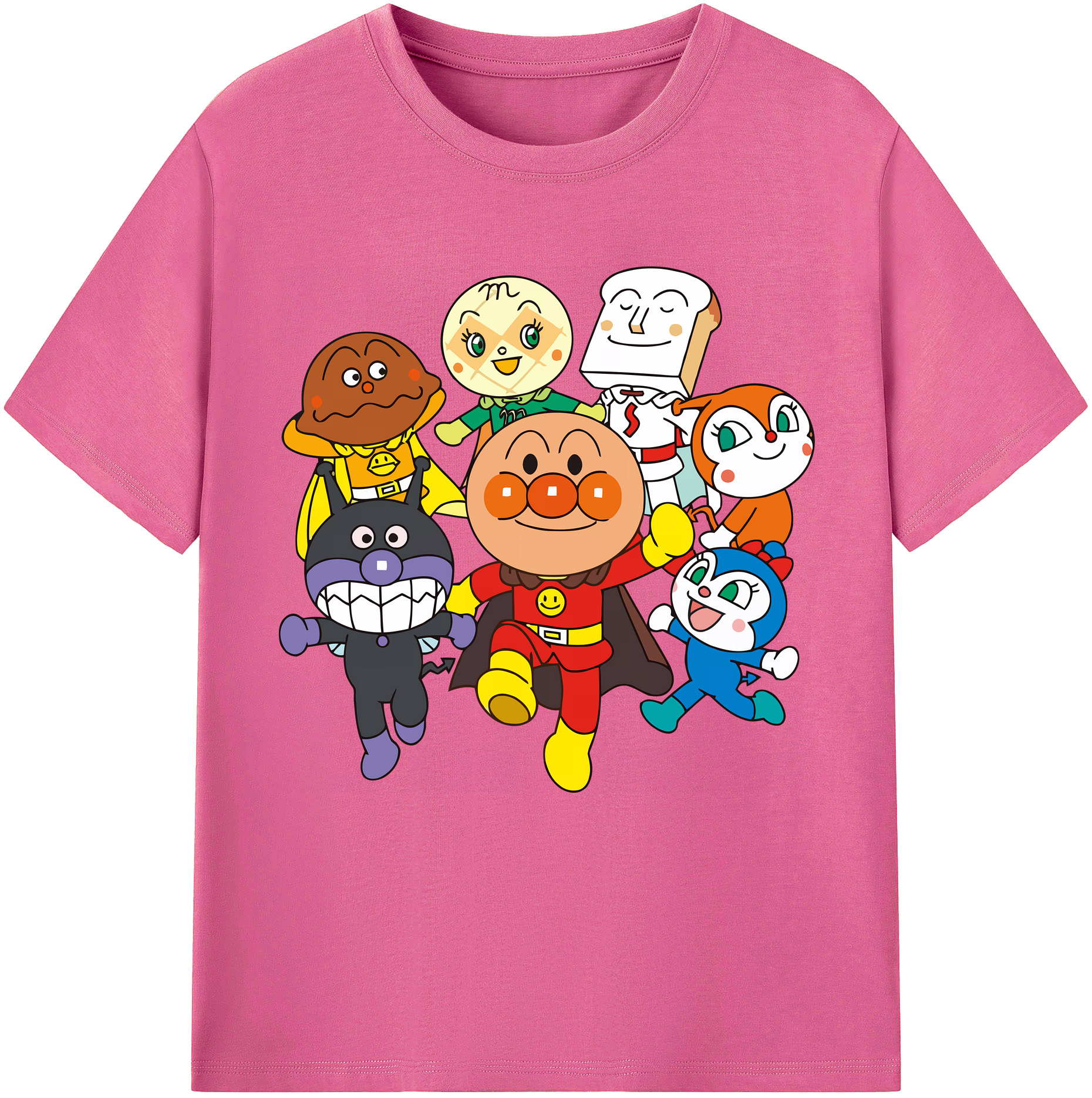 （画像用） アンパンマン Anpanman レディースカジュアルプリントTシャツ（綿100％）