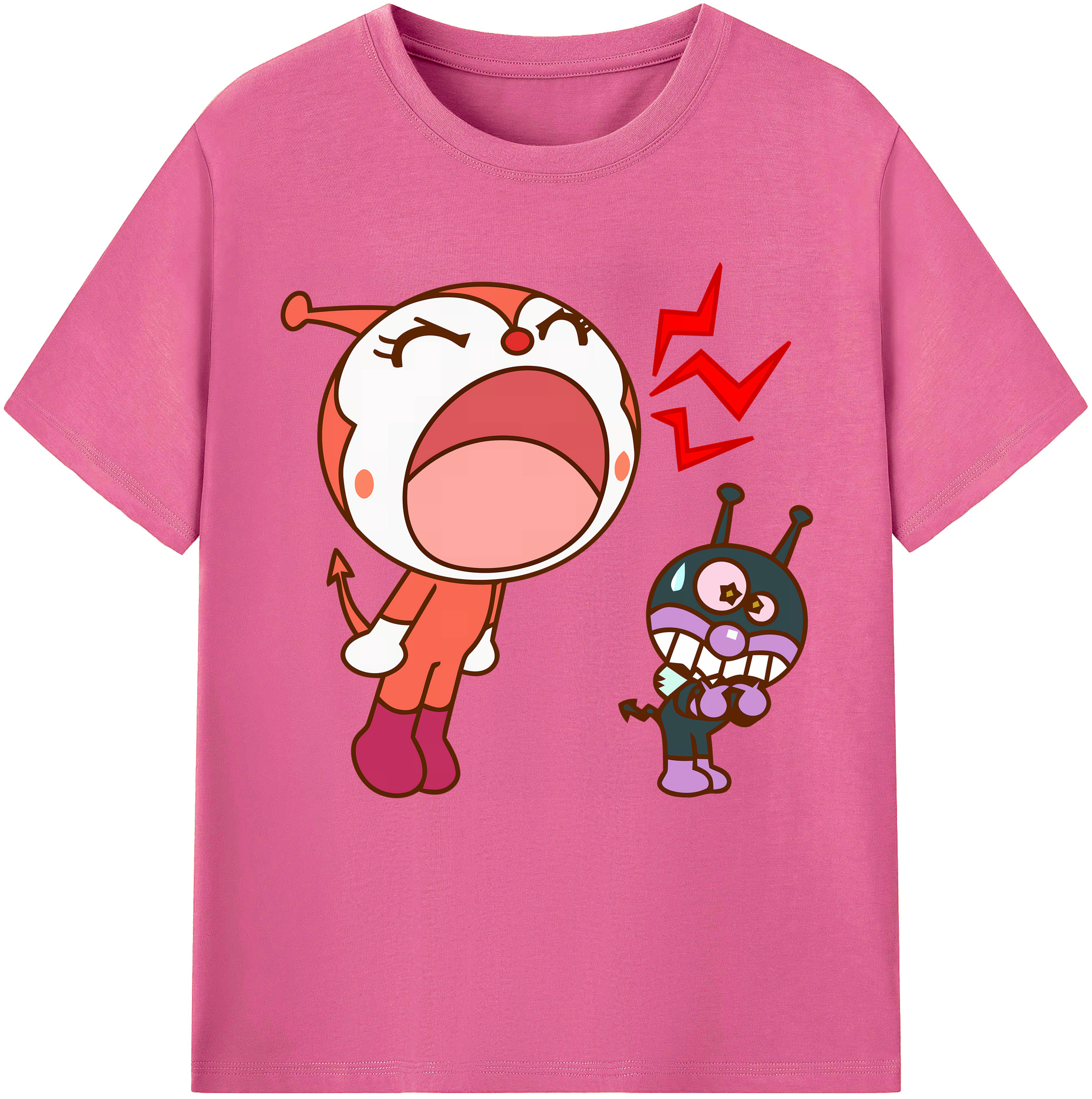 （画像用） アンパンマン Anpanman レディースカジュアルプリントTシャツ（綿100％）