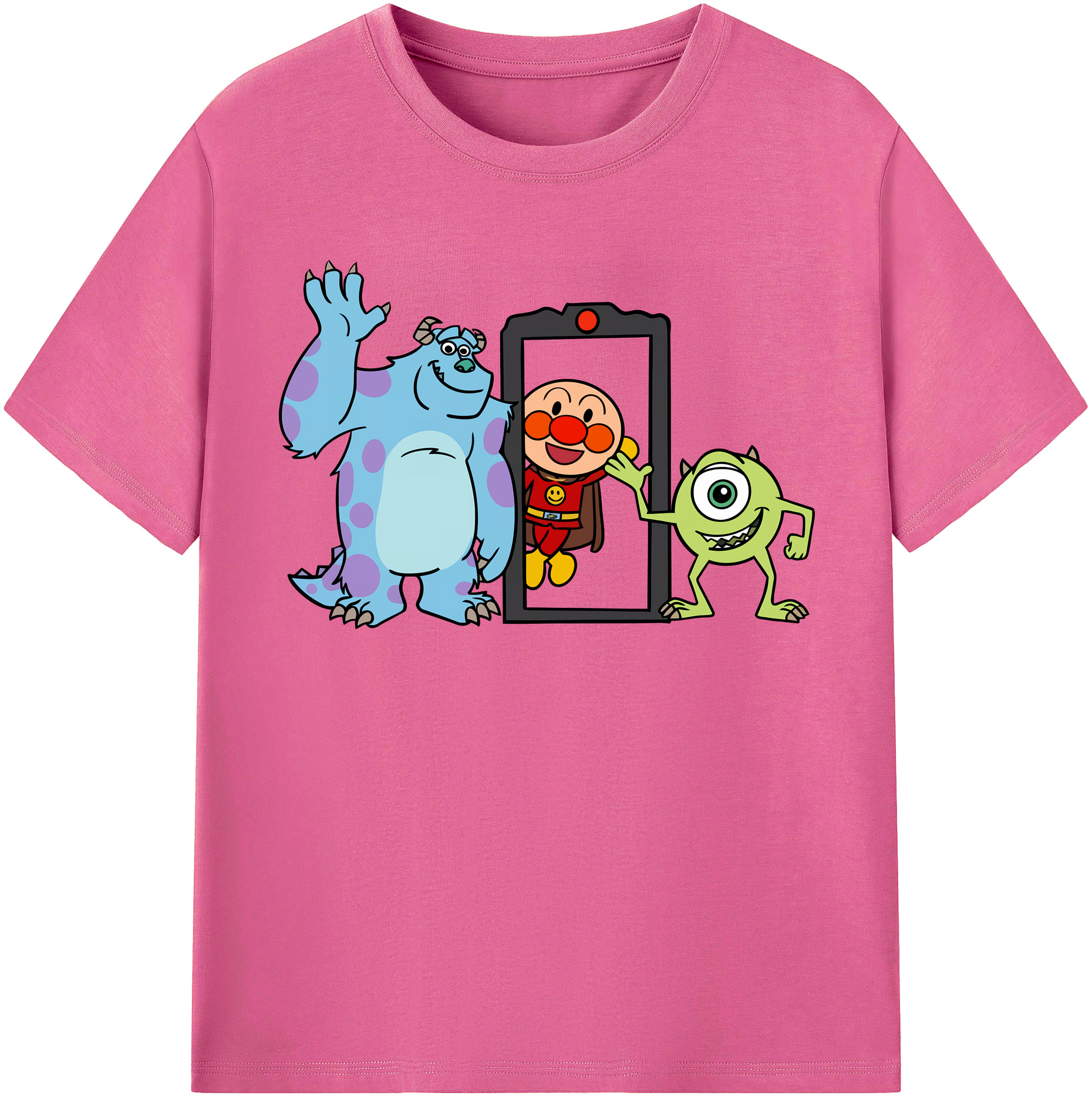 （画像用） アンパンマン Anpanman レディースカジュアルプリントTシャツ（綿100％）