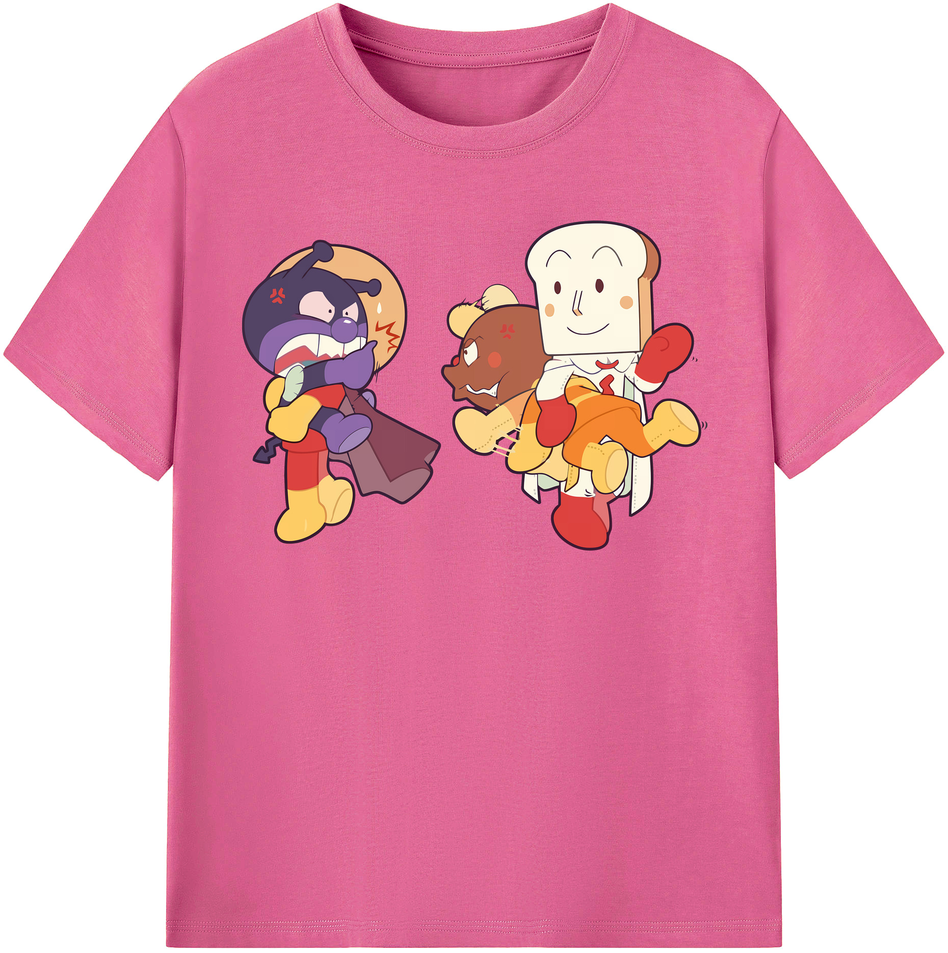 （画像用） アンパンマン Anpanman レディースカジュアルプリントTシャツ（綿100％）