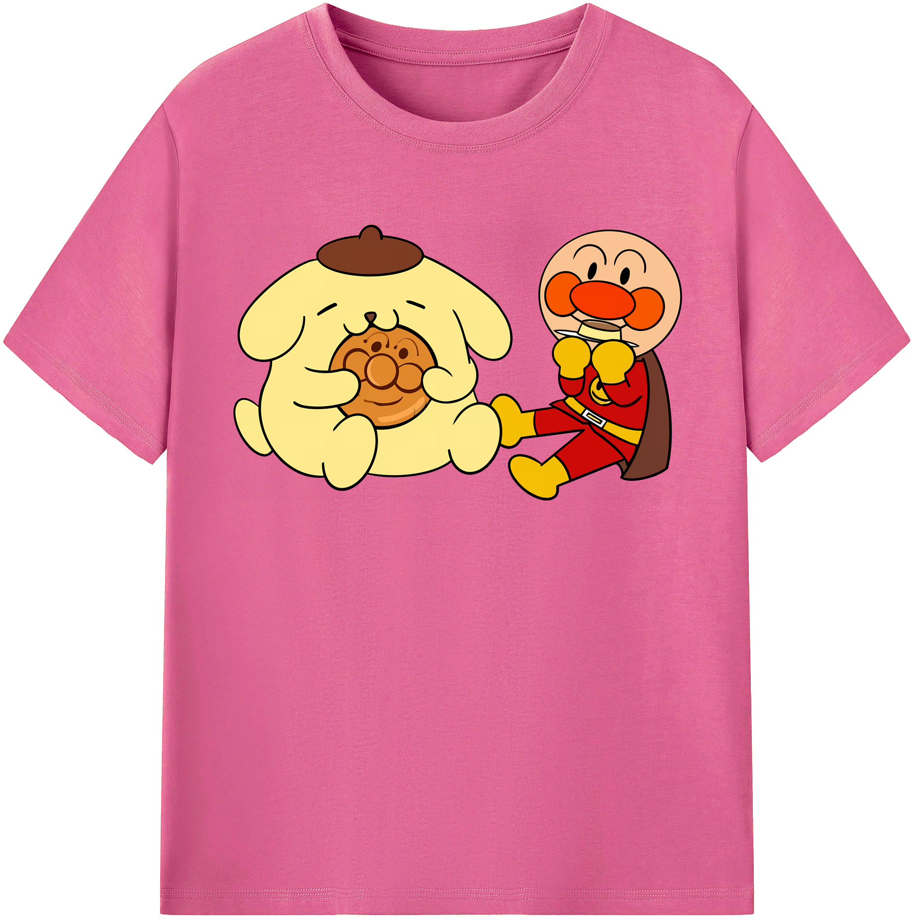 （画像用） アンパンマン Anpanman レディースカジュアルプリントTシャツ（綿100％）