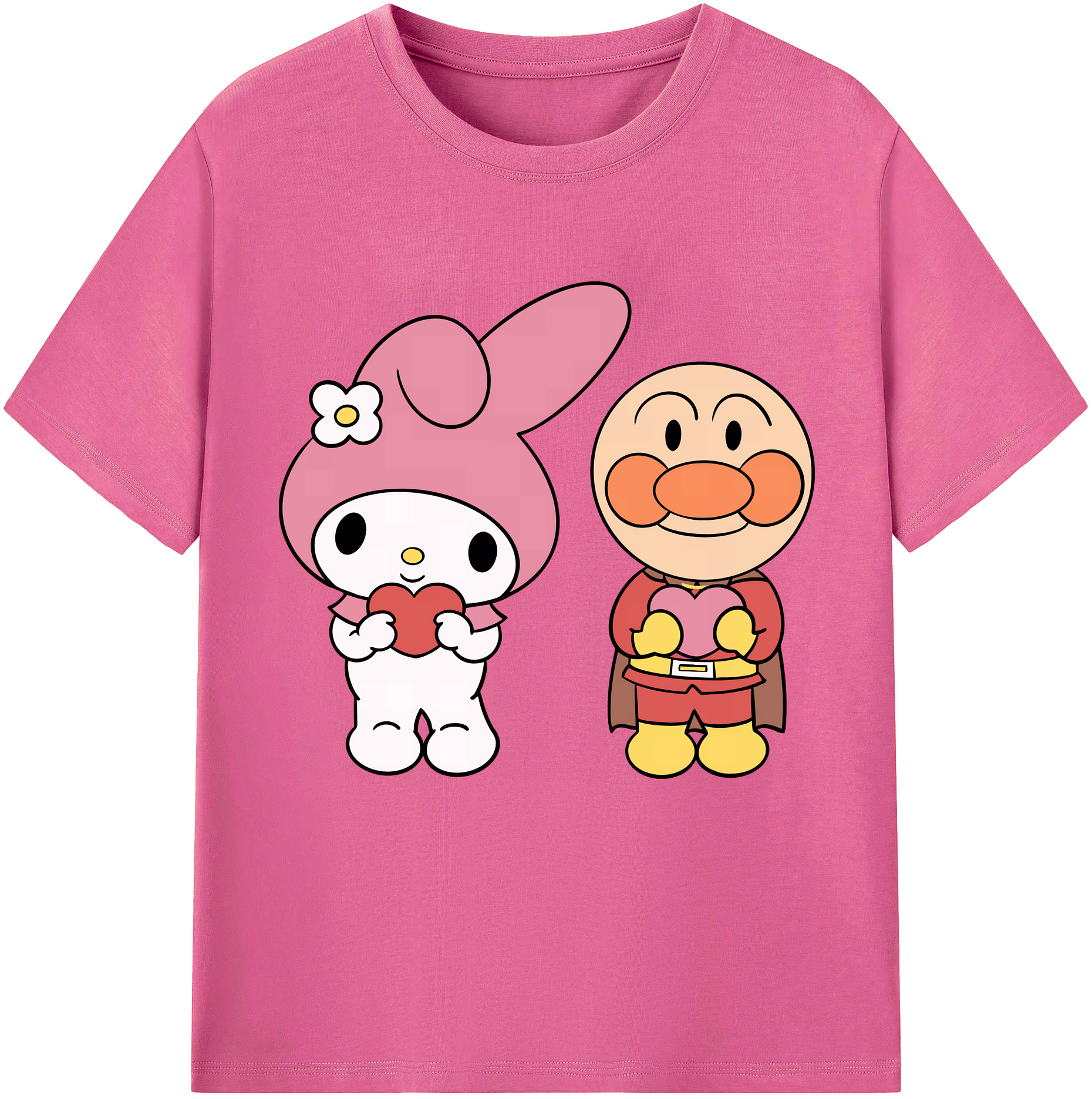 （画像用） アンパンマン Anpanman レディースカジュアルプリントTシャツ（綿100％）