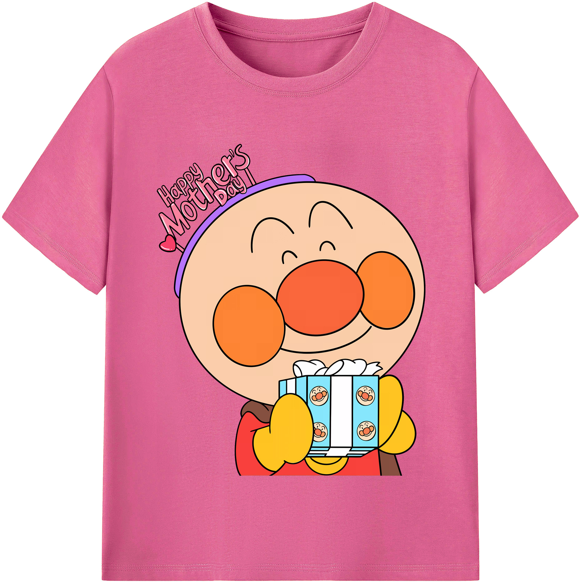 （画像用） アンパンマン Anpanman レディースカジュアルプリントTシャツ（綿100％）