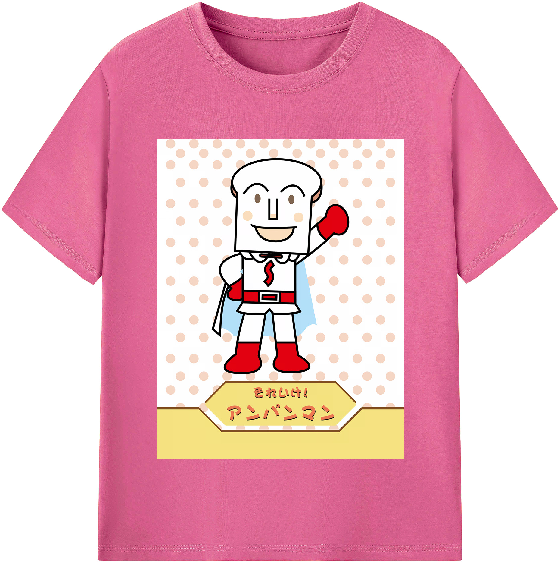 （画像用） アンパンマン Anpanman レディースカジュアルプリントTシャツ（綿100％）