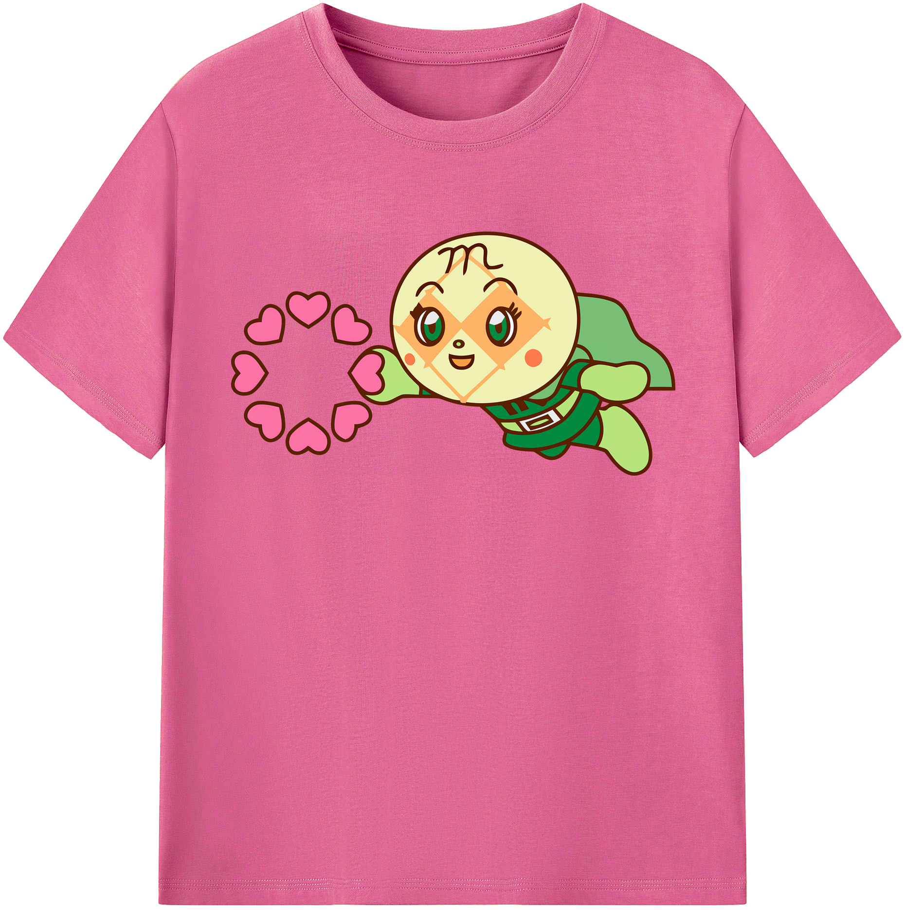 （画像用） アンパンマン Anpanman レディースカジュアルプリントTシャツ（綿100％）