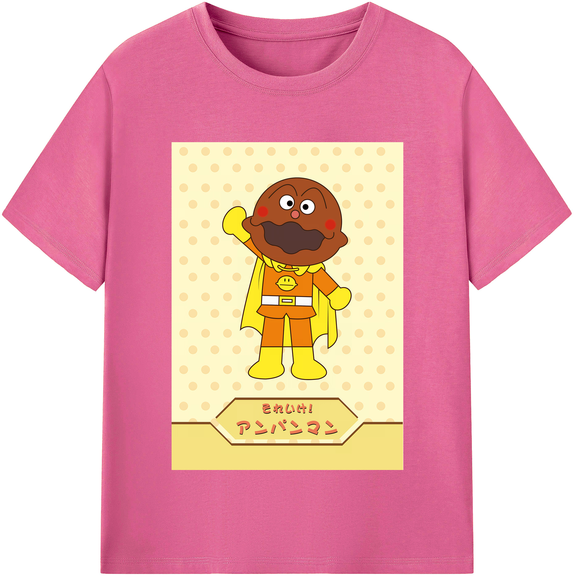 （画像用） アンパンマン Anpanman レディースカジュアルプリントTシャツ（綿100％）
