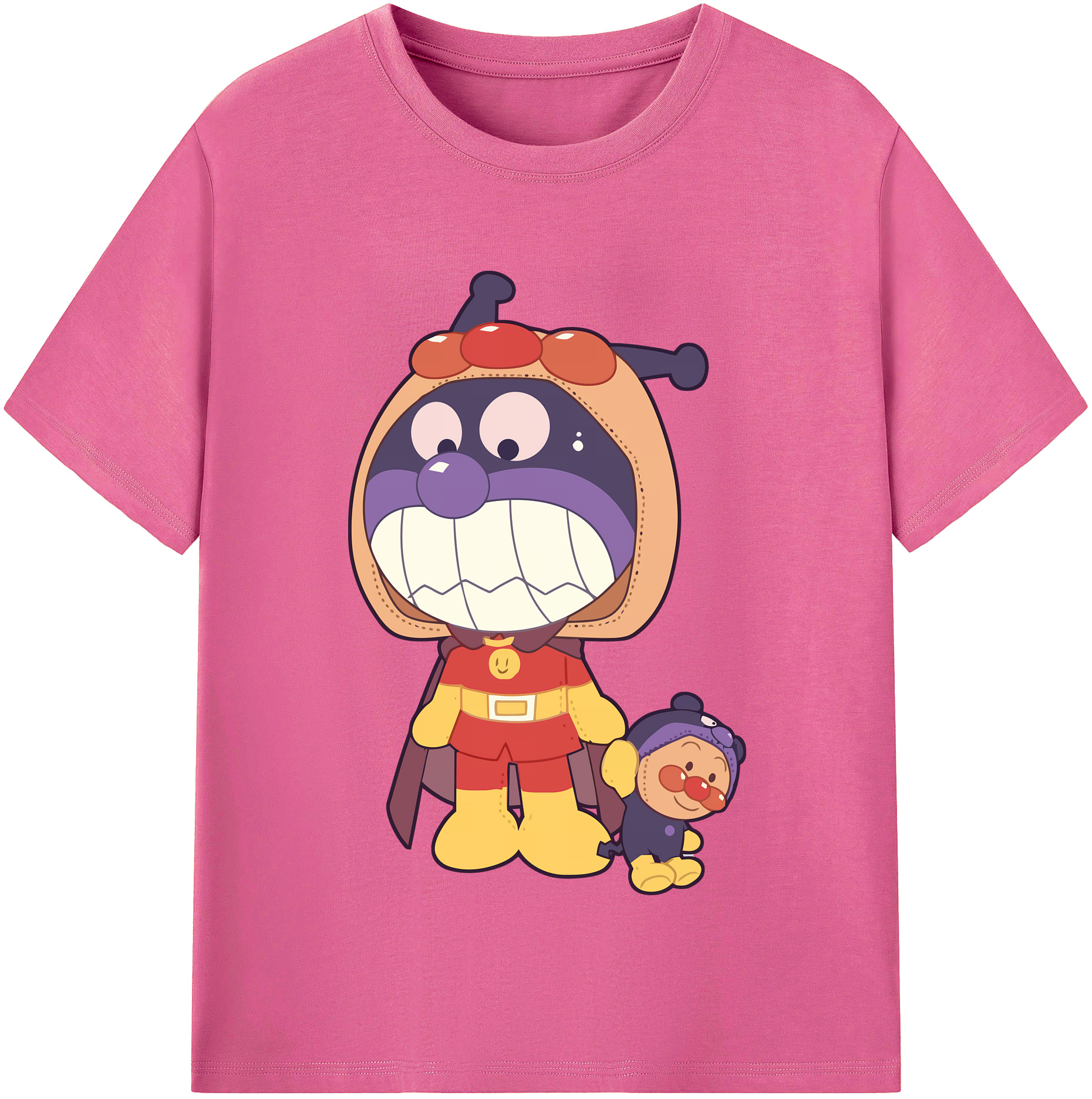 （画像用） アンパンマン Anpanman レディースカジュアルプリントTシャツ（綿100％）