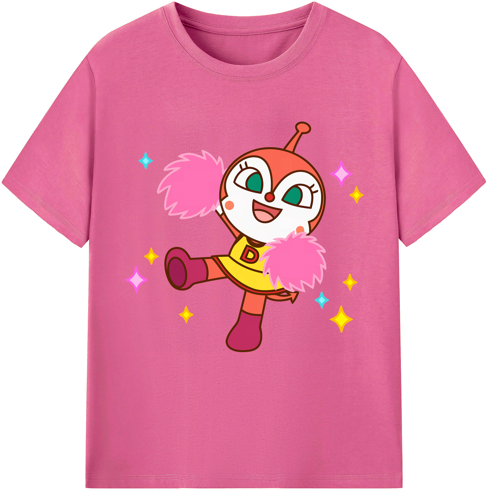 （画像用） アンパンマン Anpanman レディースカジュアルプリントTシャツ（綿100％）