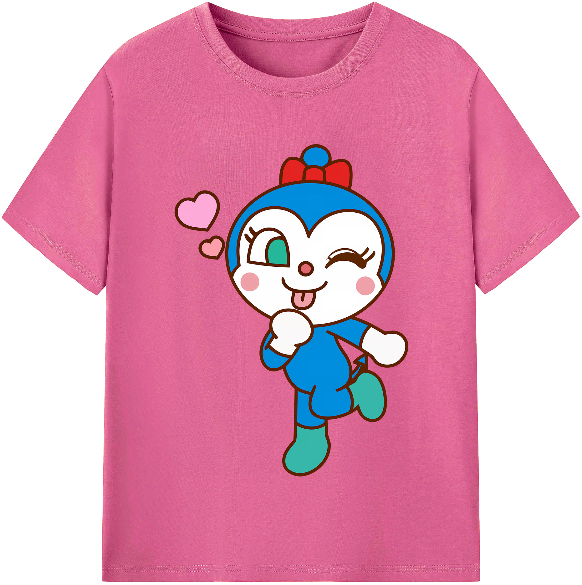 （画像用） アンパンマン Anpanman レディースカジュアルプリントTシャツ（綿100％）