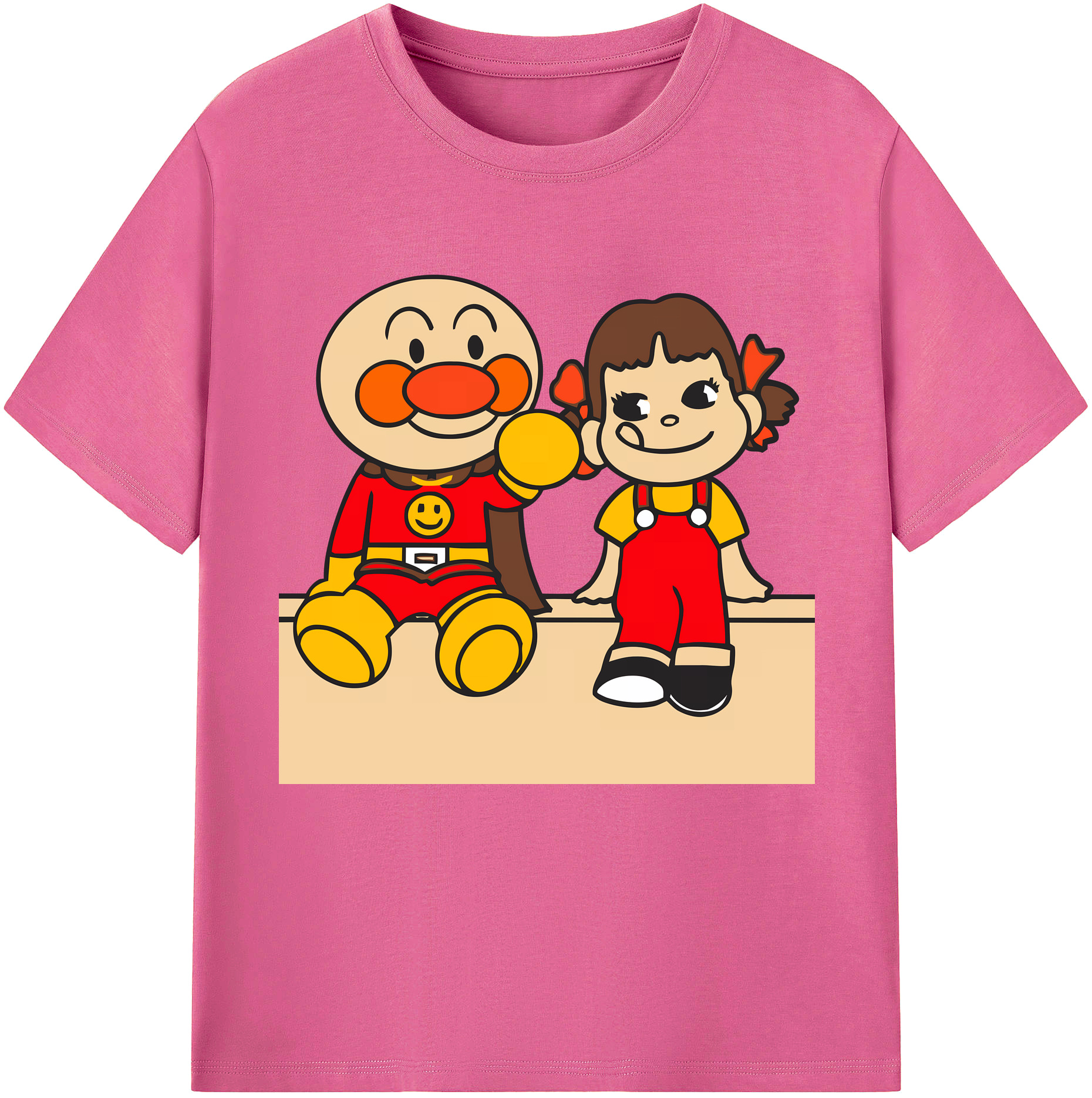 （画像用） アンパンマン Anpanman レディースカジュアルプリントTシャツ（綿100％）