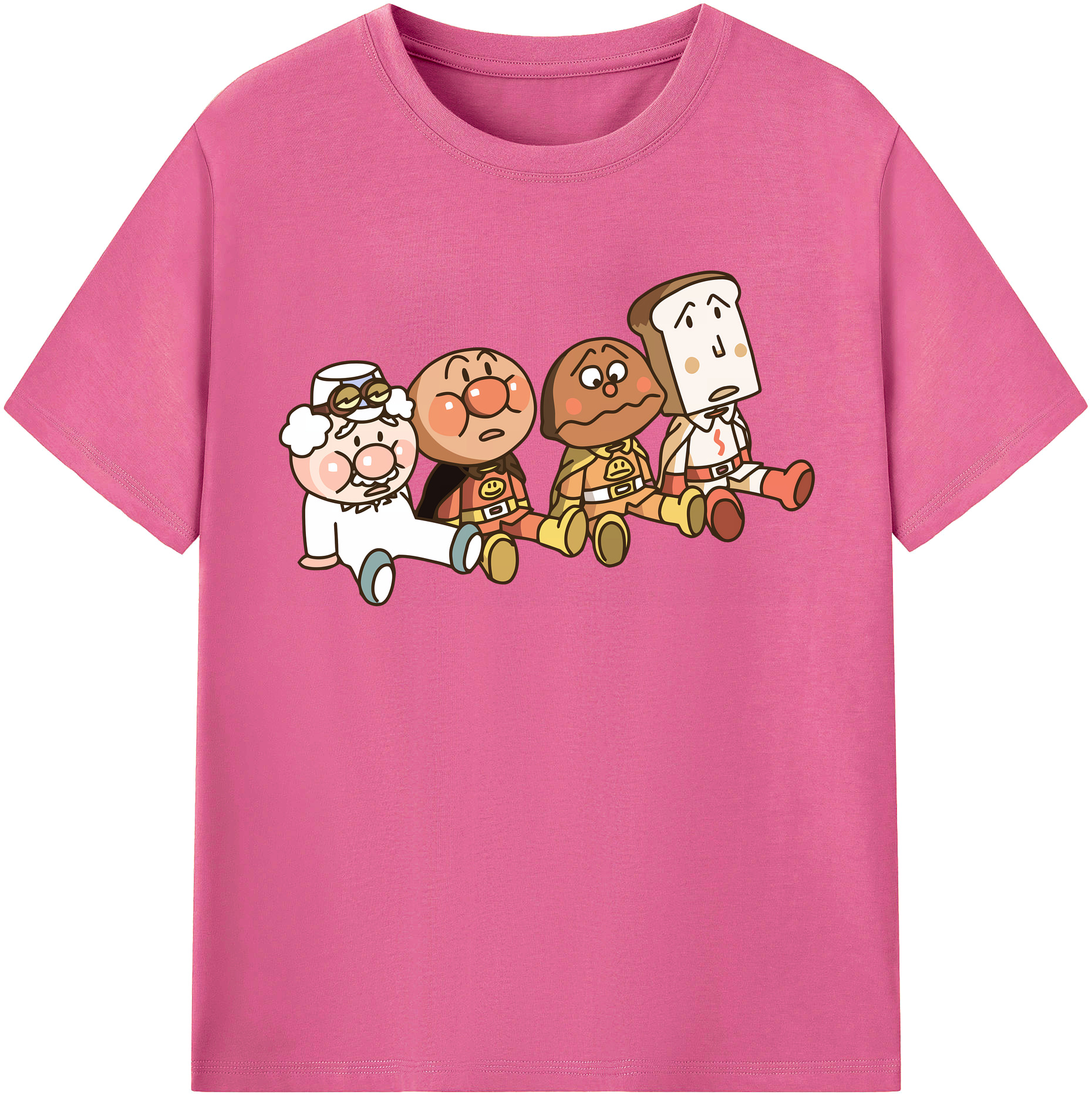 （画像用） アンパンマン Anpanman レディースカジュアルプリントTシャツ（綿100％）