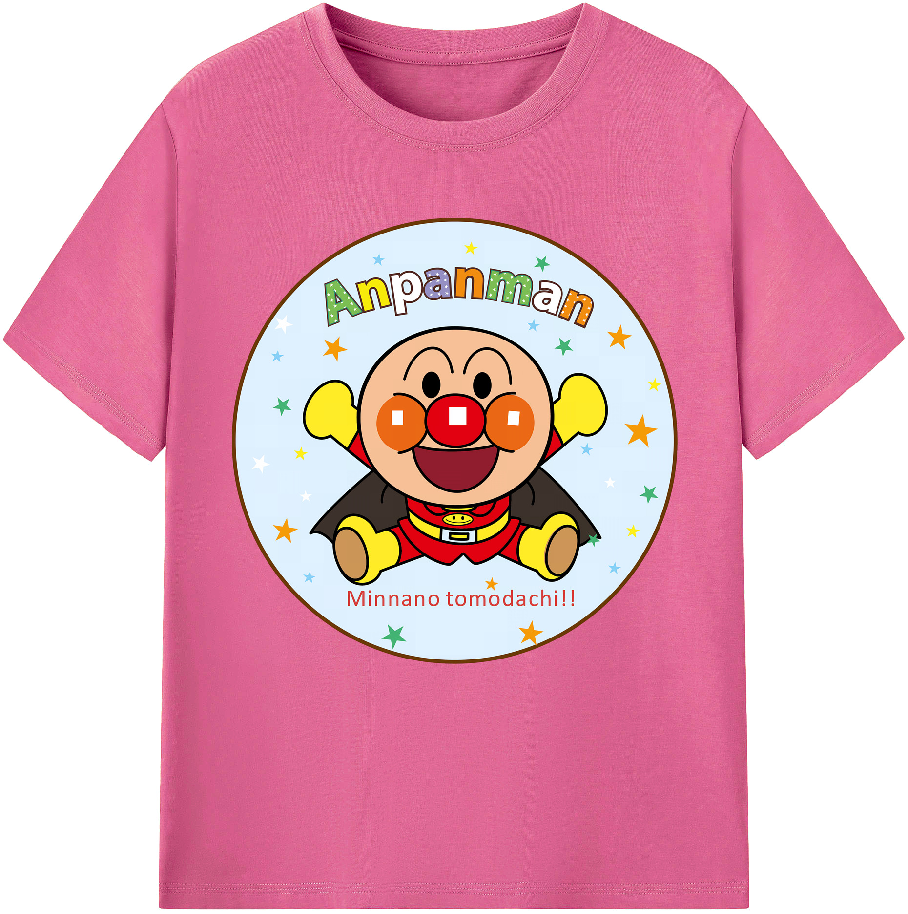 （画像用） アンパンマン Anpanman レディースカジュアルプリントTシャツ（綿100％）