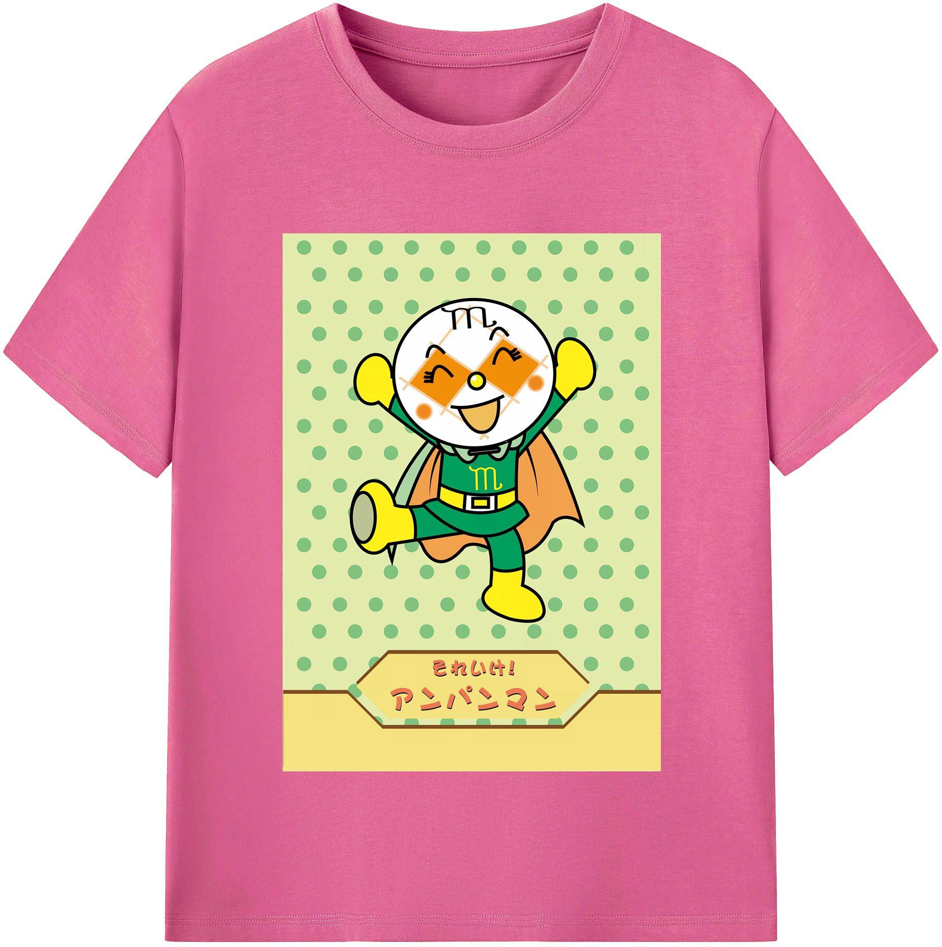 （画像用） アンパンマン Anpanman レディースカジュアルプリントTシャツ（綿100％）