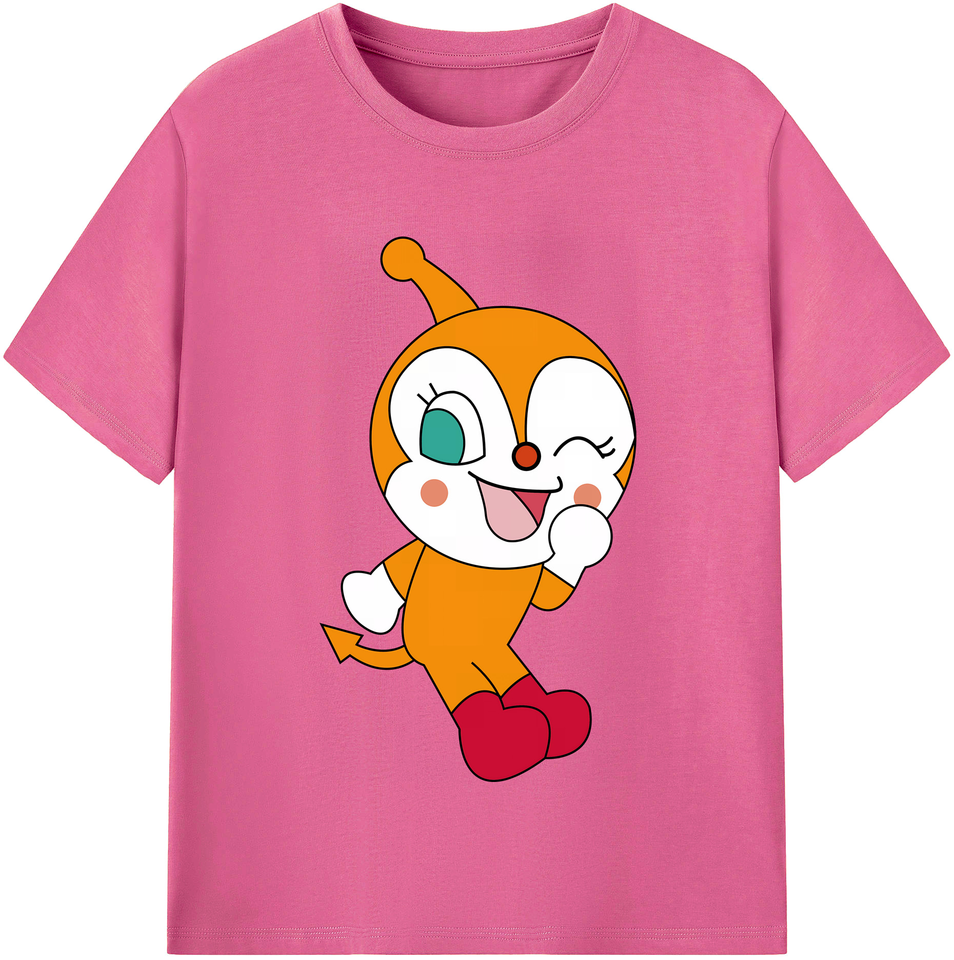 （画像用） アンパンマン Anpanman レディースカジュアルプリントTシャツ（綿100％）