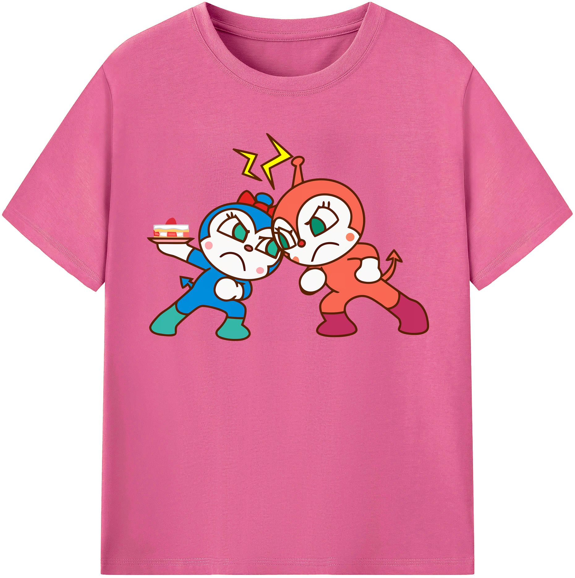 （画像用） アンパンマン Anpanman レディースカジュアルプリントTシャツ（綿100％）