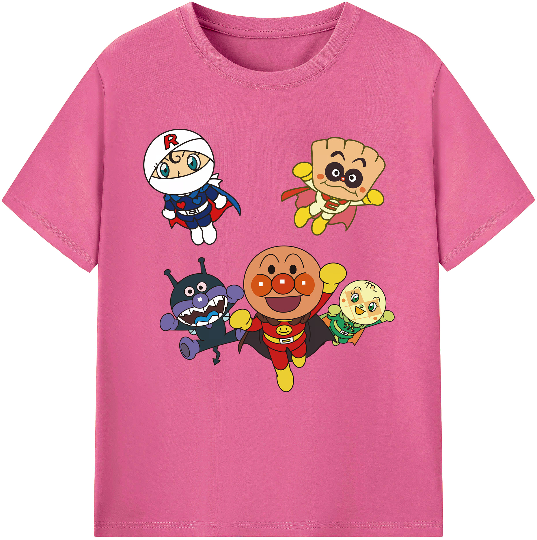 （画像用） アンパンマン Anpanman レディースカジュアルプリントTシャツ（綿100％）