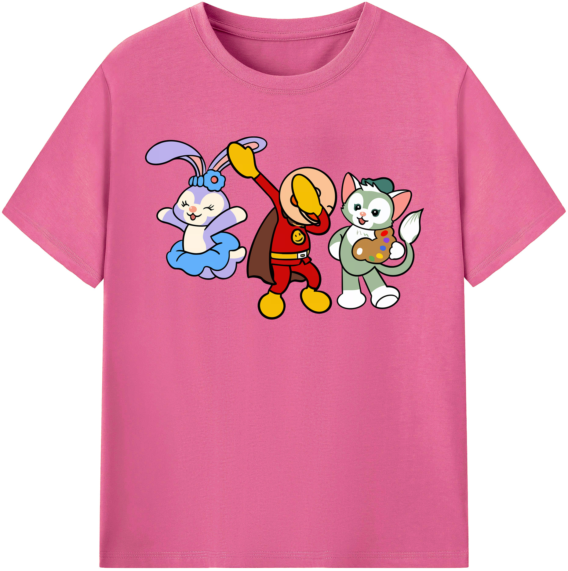 （画像用） アンパンマン Anpanman レディースカジュアルプリントTシャツ（綿100％）