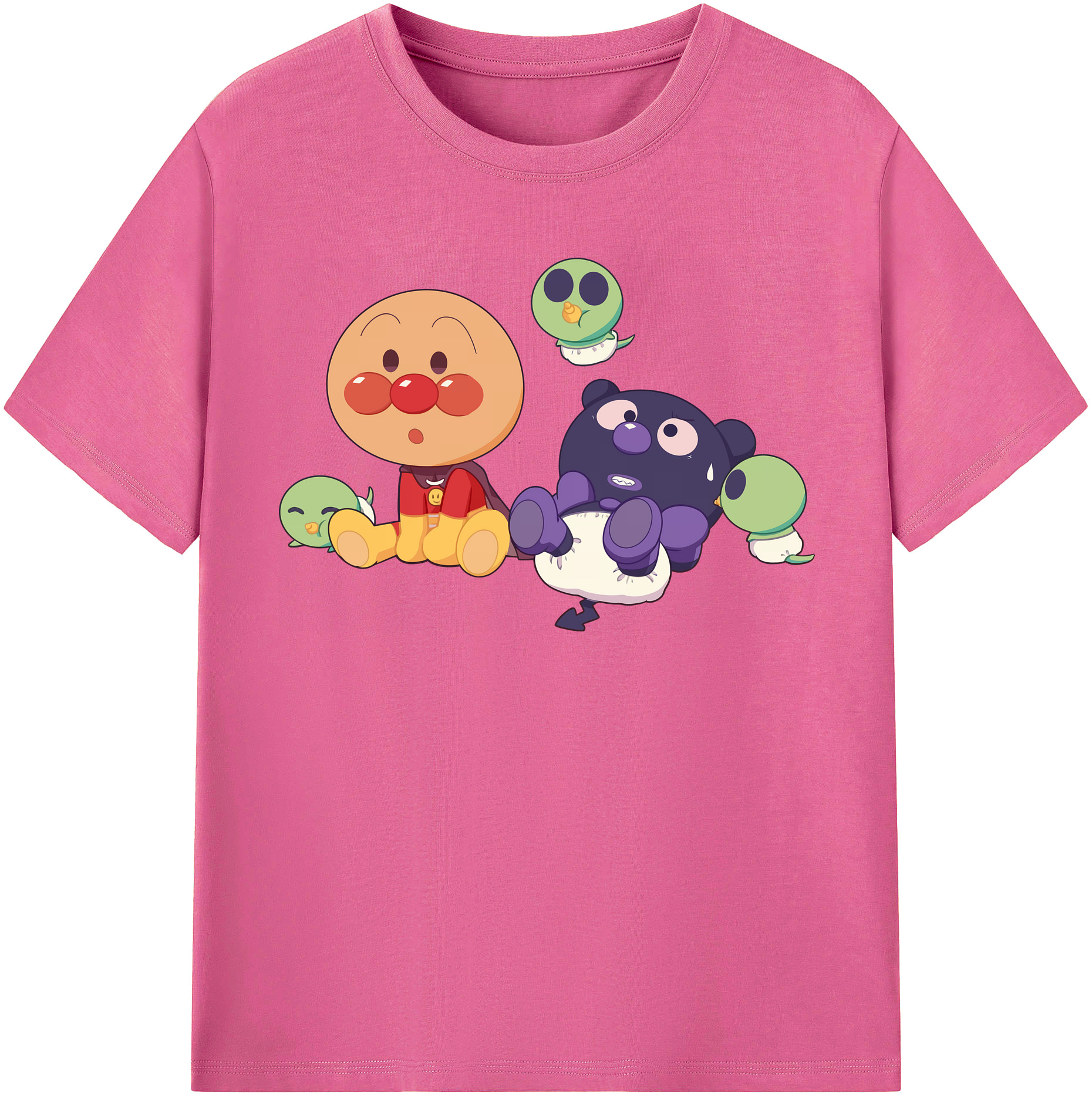 （画像用） アンパンマン Anpanman レディースカジュアルプリントTシャツ（綿100％）