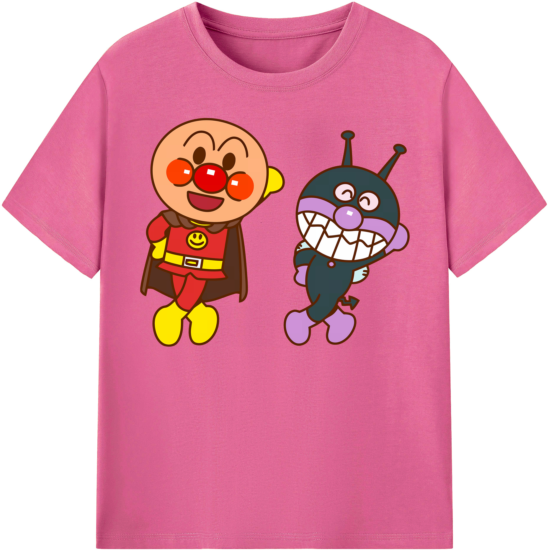 （画像用） アンパンマン Anpanman レディースカジュアルプリントTシャツ（綿100％）