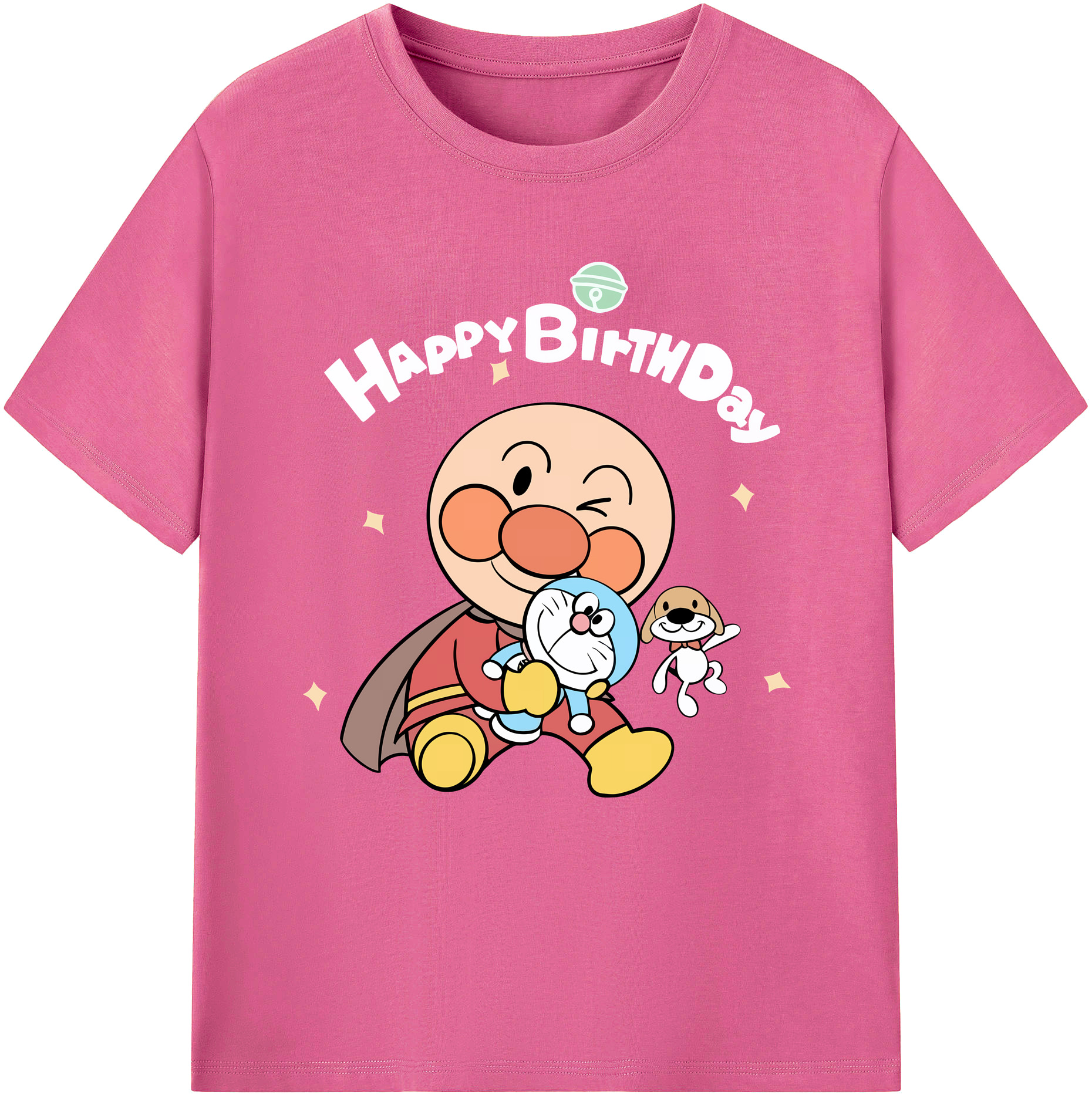 （画像用） アンパンマン Anpanman レディースカジュアルプリントTシャツ（綿100％）