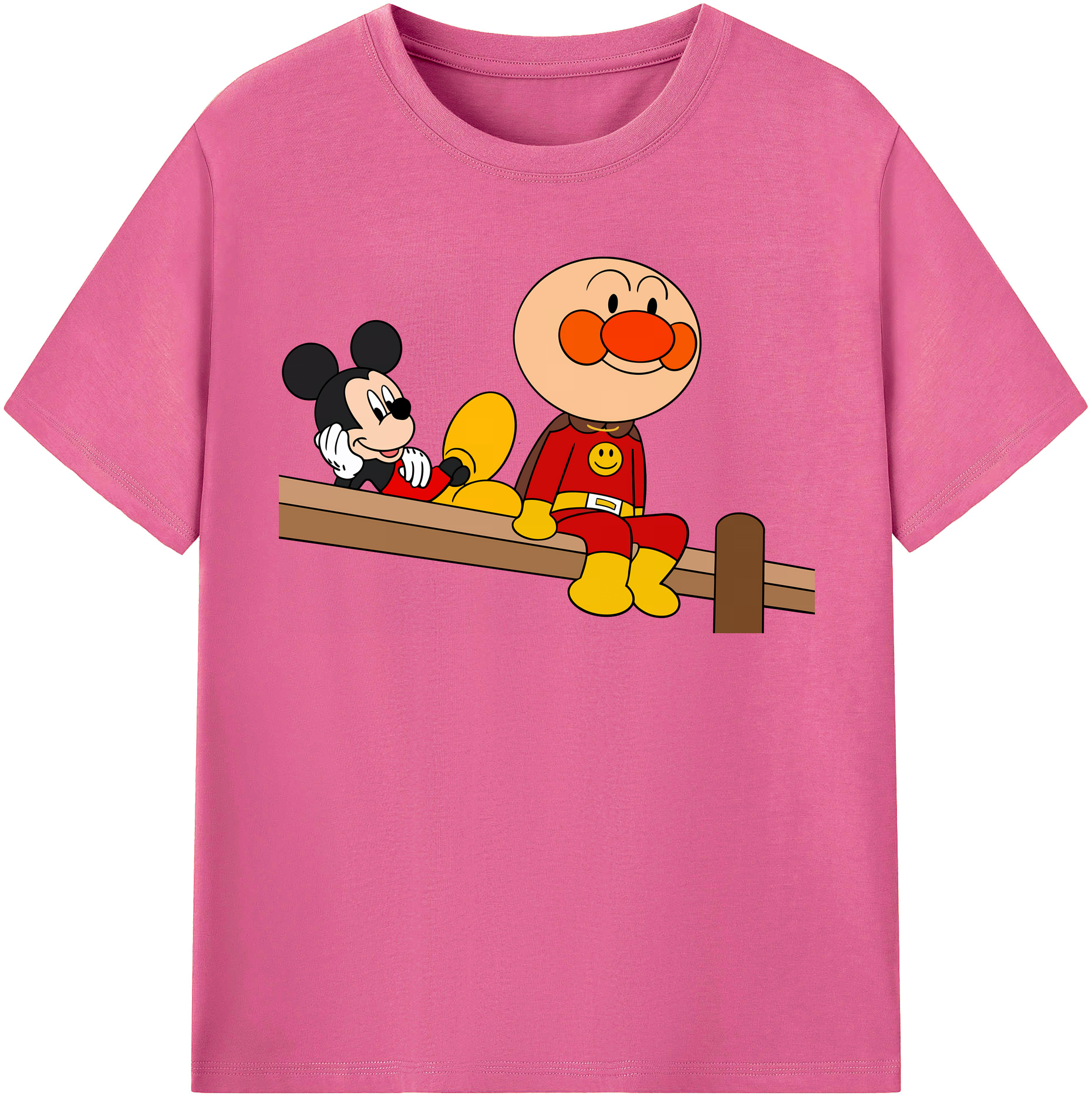 （画像用） アンパンマン Anpanman レディースカジュアルプリントTシャツ（綿100％）