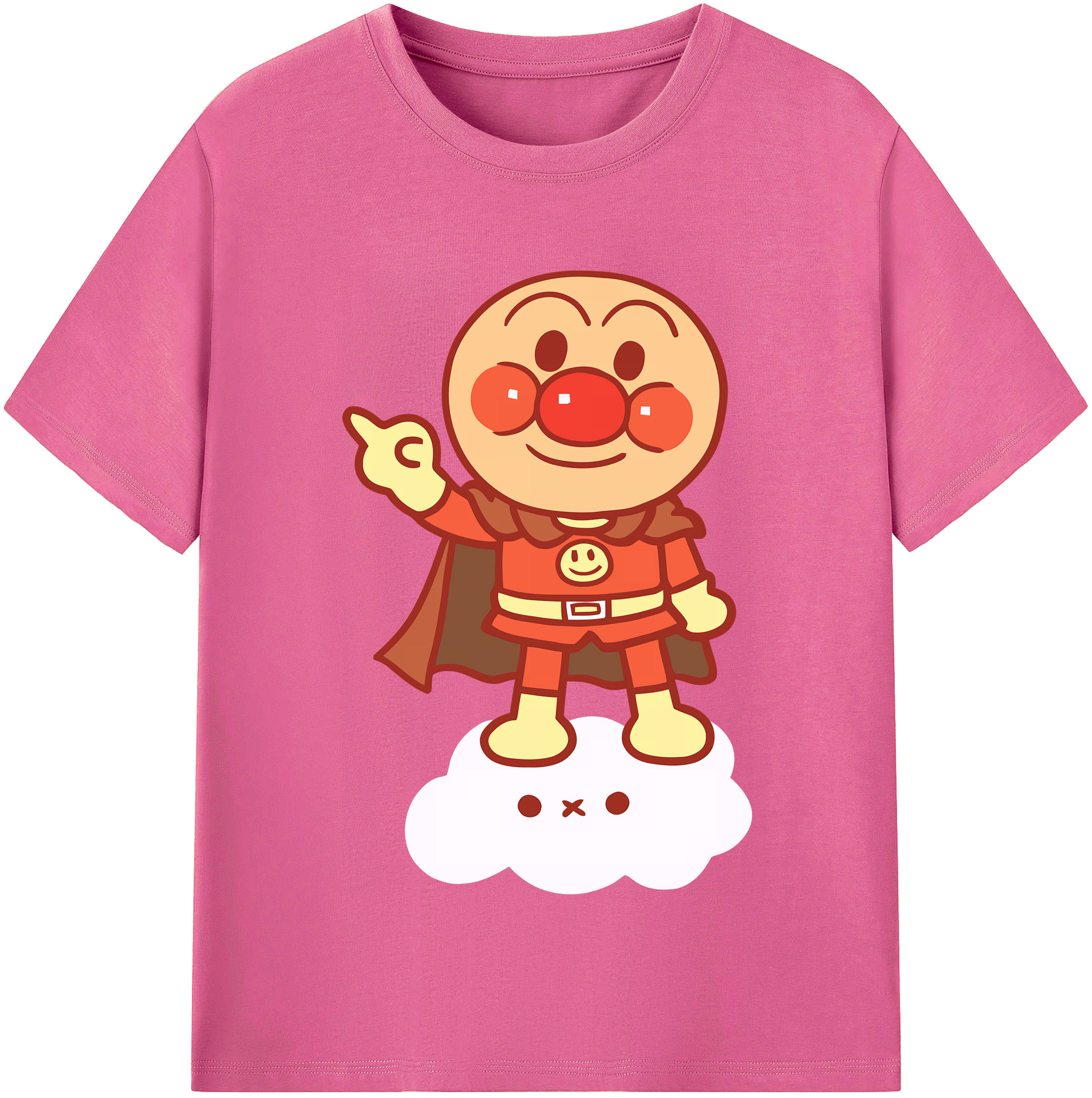 （画像用） アンパンマン Anpanman レディースカジュアルプリントTシャツ（綿100％）